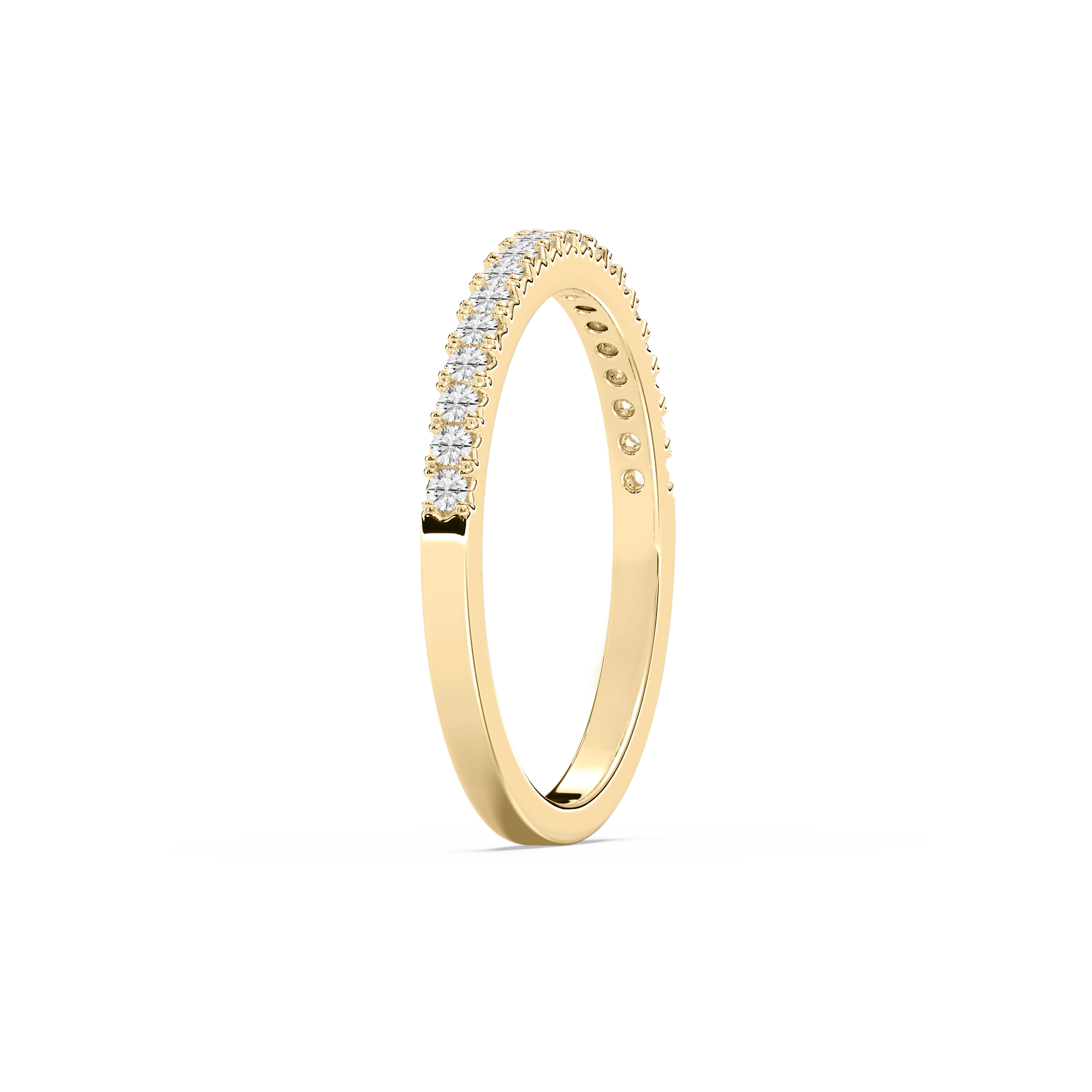 Lovea Khloe Trauring – Doppelreihe Pavé – Gelbgold