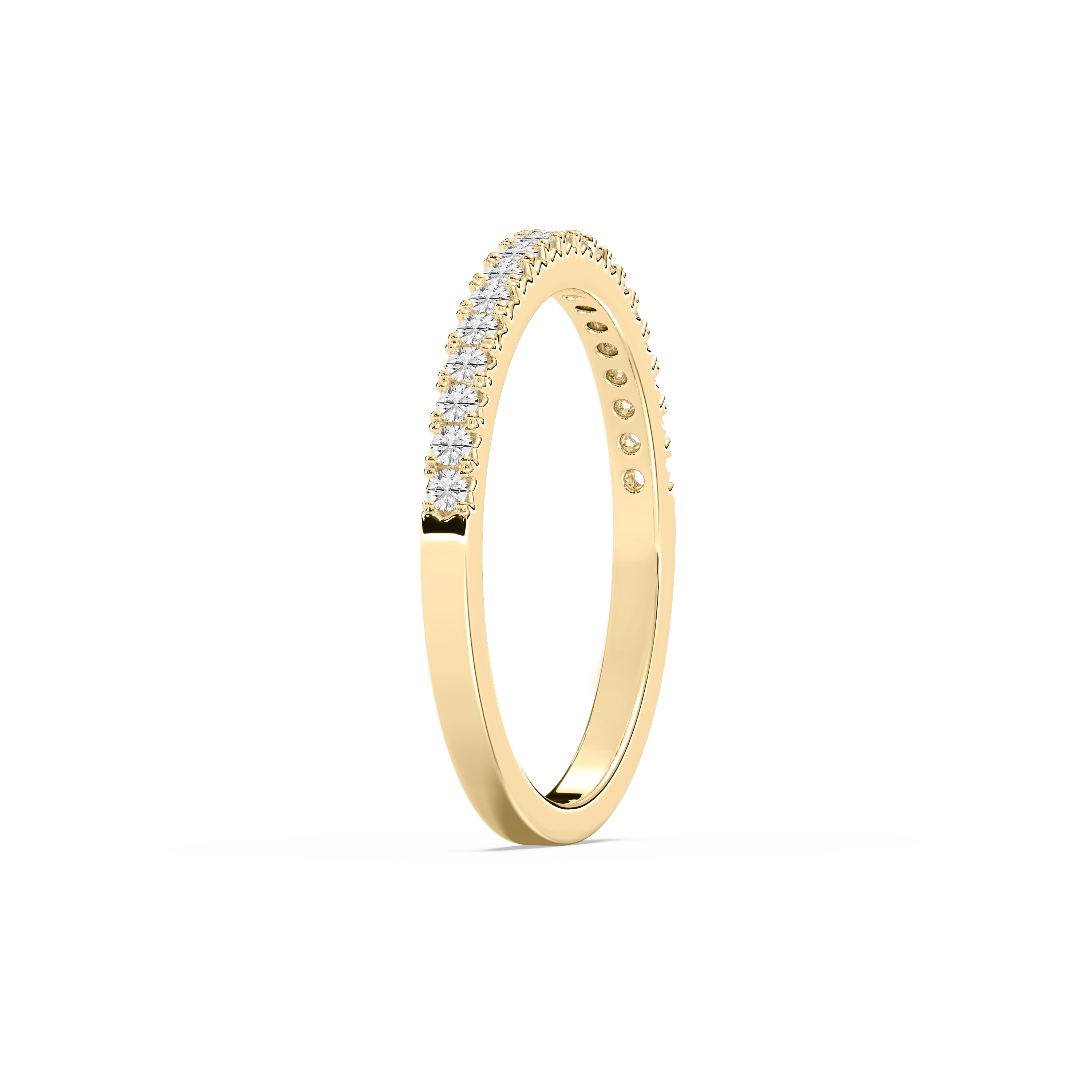 Lovea Khloe Trauring – Doppelreihe Pavé – Gelbgold