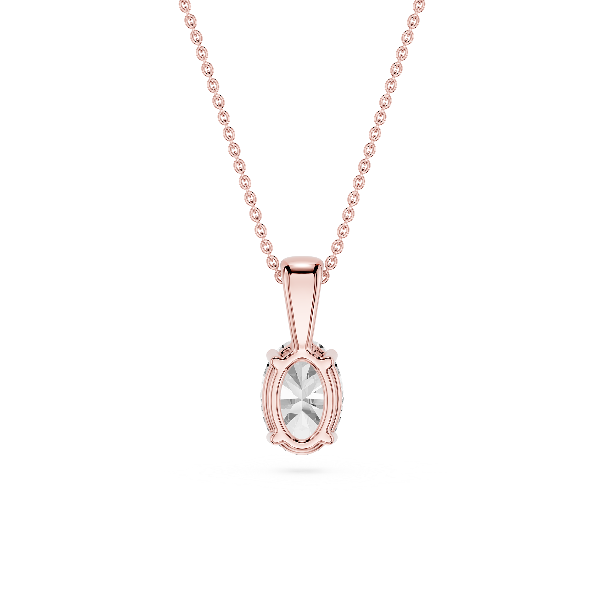 Lovea Solitär Anhänger – Ovalschliff – Roségold