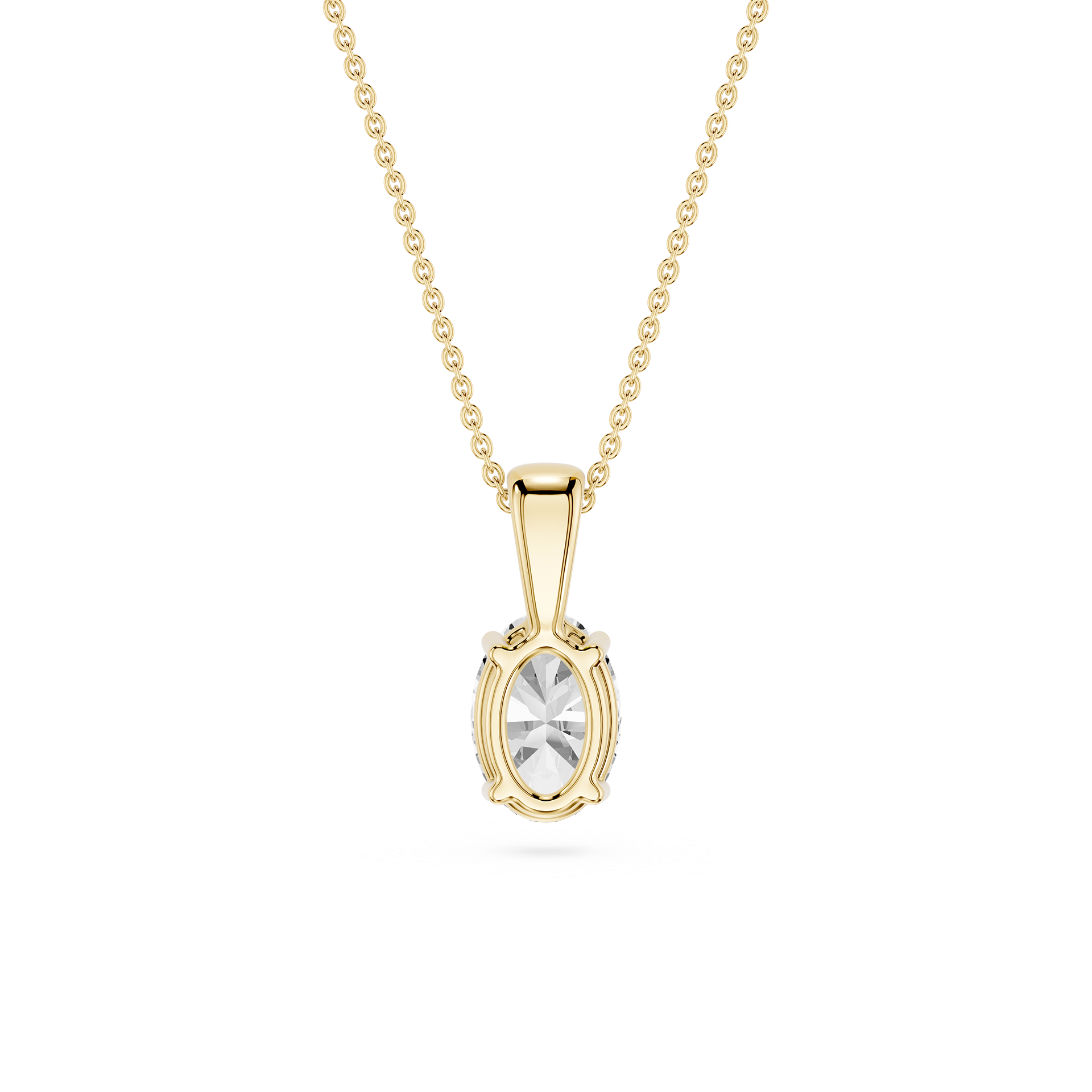Lovea Solitär Anhänger – Ovalschliff – Gelbgold
