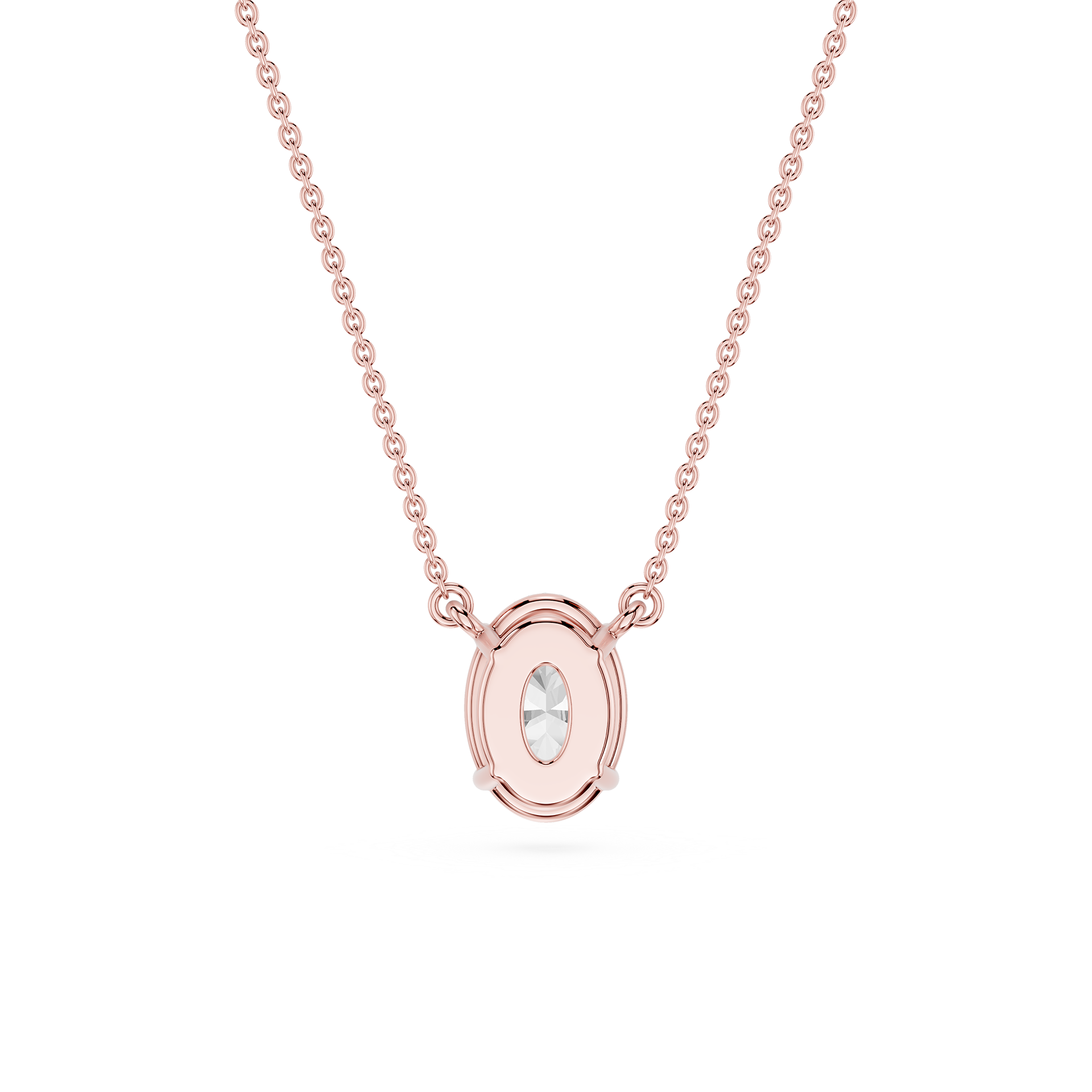 Lovea Classic Anhänger – Ovalschliff – Roségold