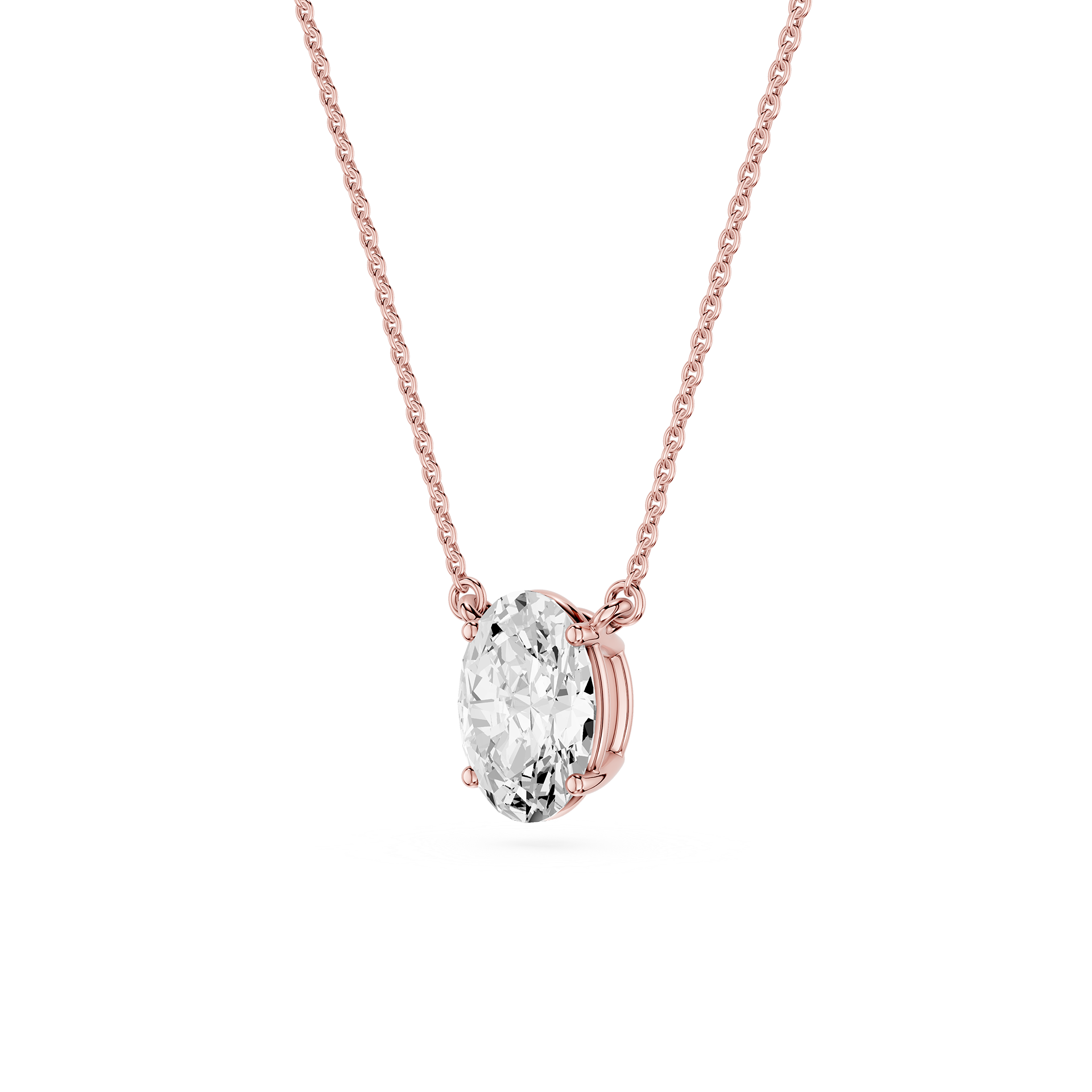 Lovea Classic Anhänger – Ovalschliff – Roségold