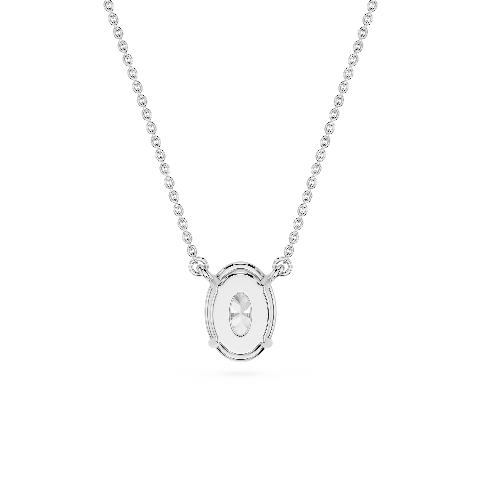 Lovea Classic Anhänger – Ovalschliff – Weißgold
