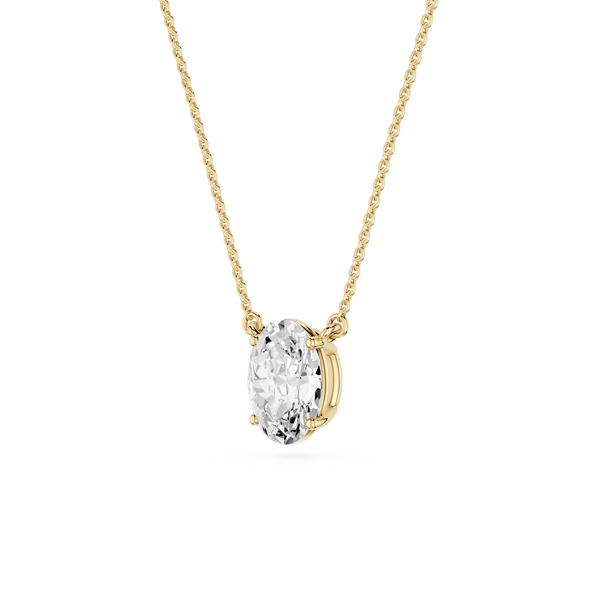 Lovea Classic Anhänger – Ovalschliff – Gelbgold
