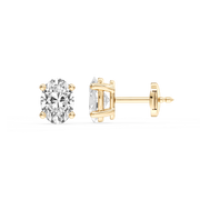 Lovea Classic Ohrstecker Sicherheitsverschluss – Ovalschliff – Gelbgold