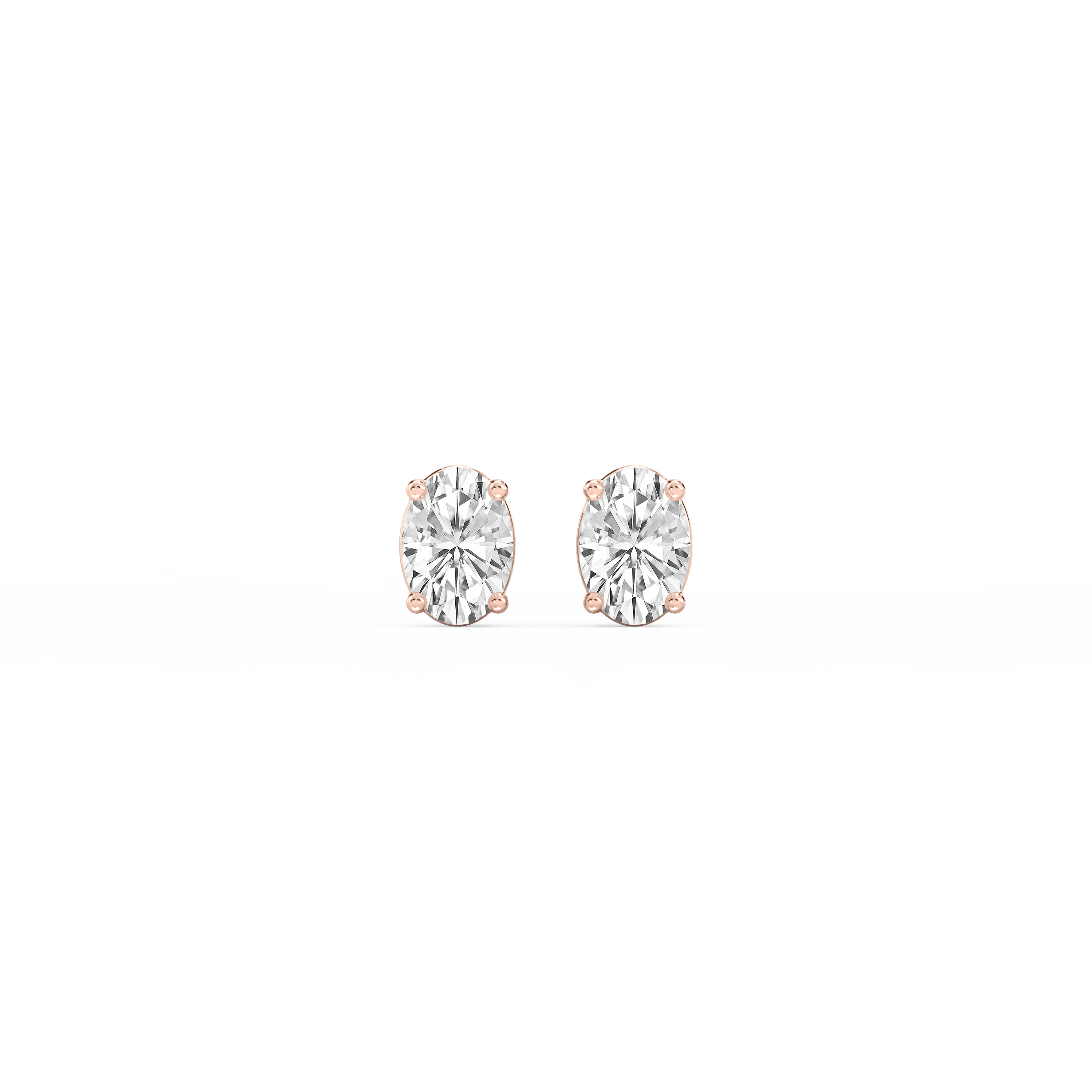 Lovea Classic Ohrstecker Steckverschluss – Ovalschliff – Roségold