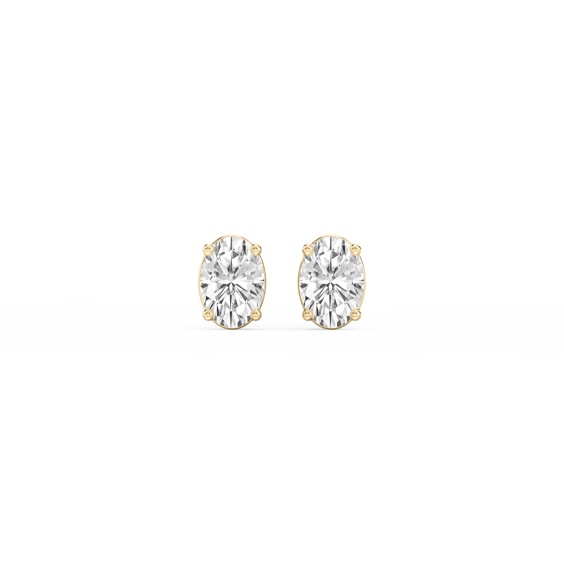 Lovea Classic Ohrstecker Steckverschluss – Ovalschliff – Gelbgold