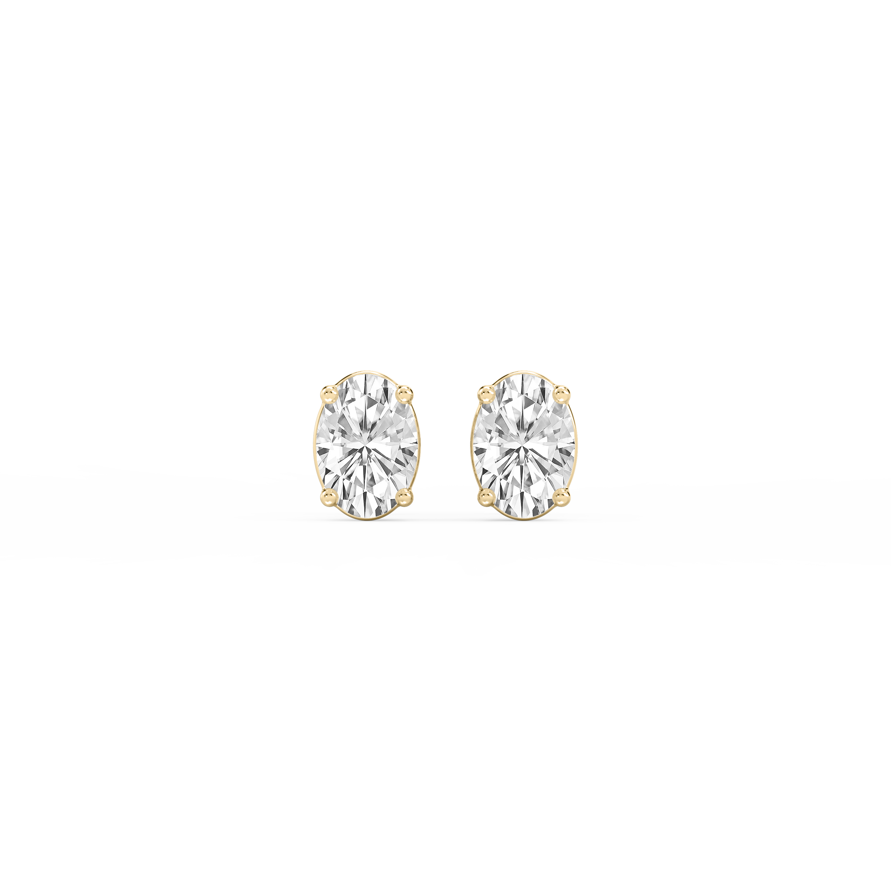 Lovea Classic Ohrstecker Steckverschluss – Ovalschliff – Gelbgold
