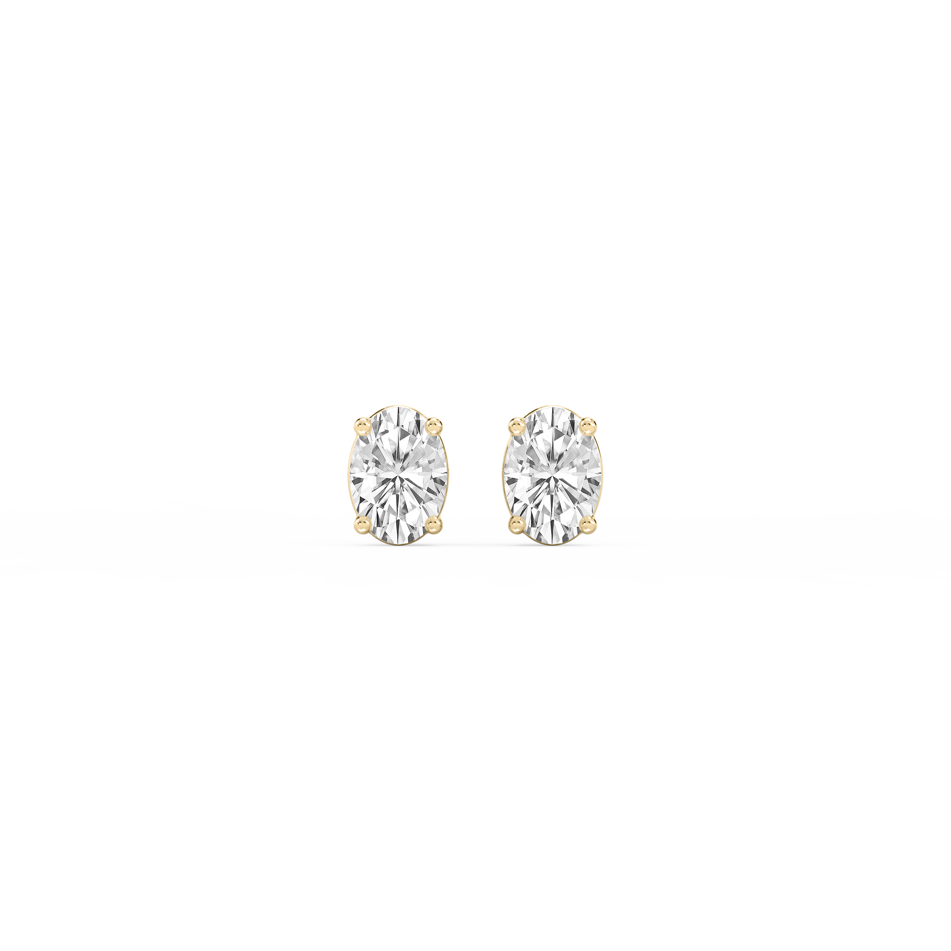 Lovea Classic Ohrstecker Steckverschluss – Ovalschliff – Gelbgold
