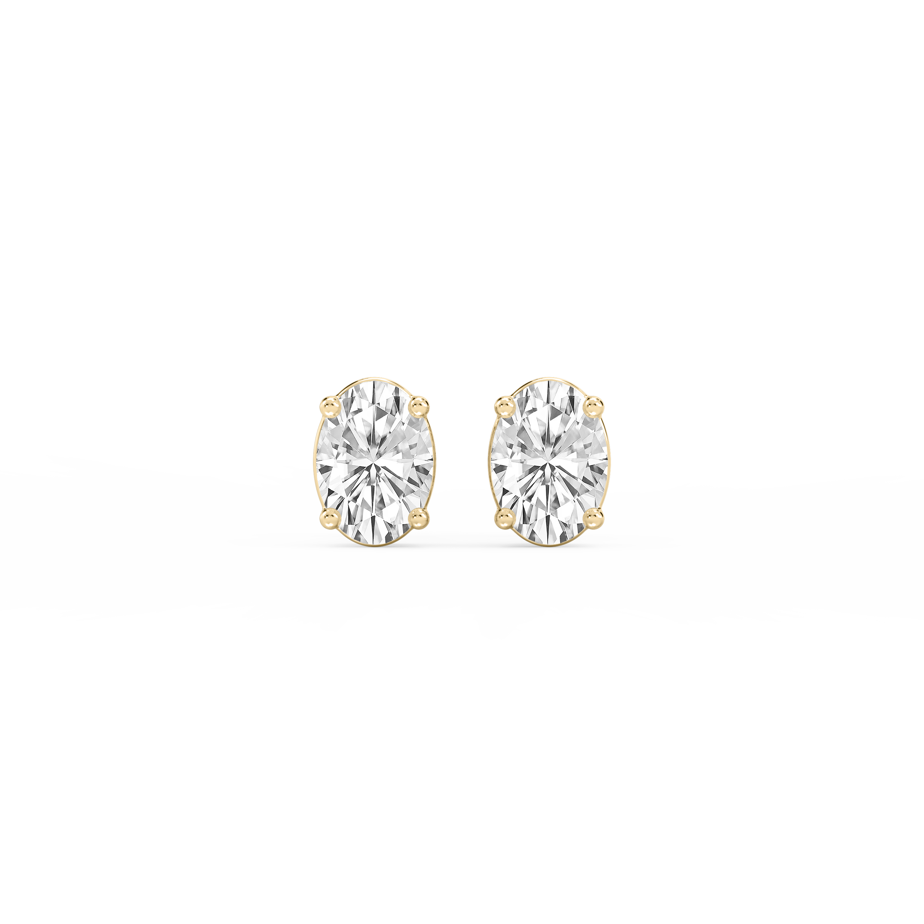 Lovea Classic Ohrstecker Steckverschluss – Ovalschliff – Gelbgold