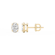 Lovea Classic Ohrstecker Schraubverschluss – Ovalschliff – Gelbgold