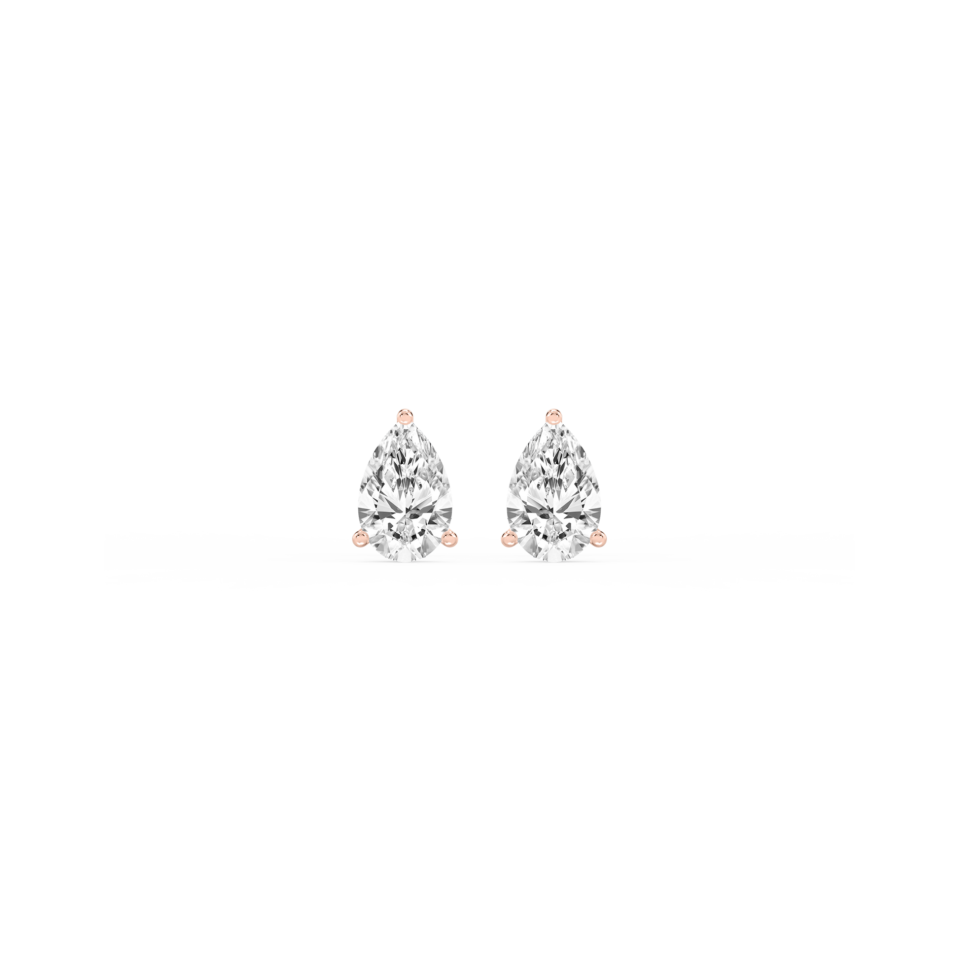 Lovea Martini Ohrstecker Steckverschluss – Tropfenschliff – Roségold