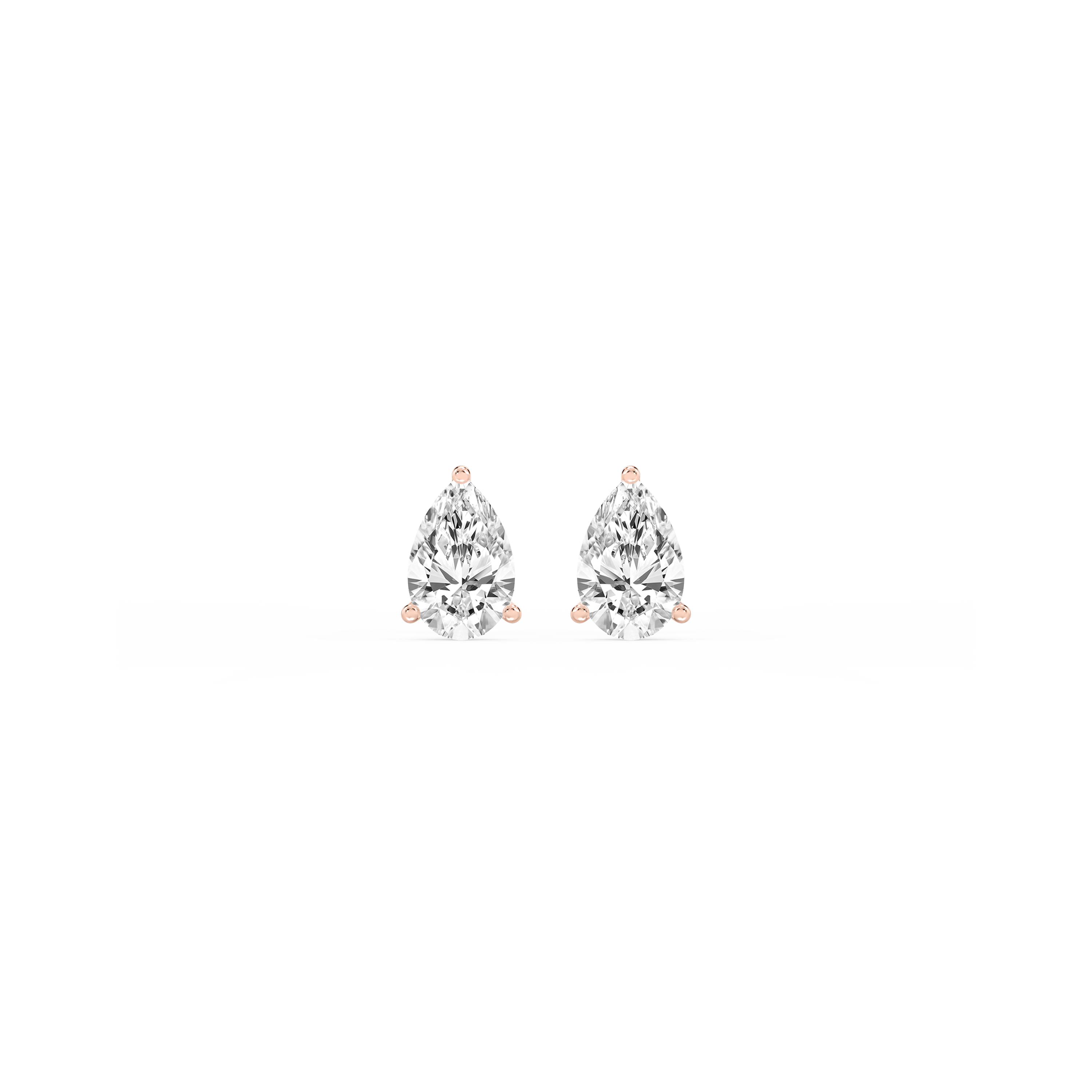 Lovea Martini Ohrstecker Steckverschluss – Tropfenschliff – Roségold