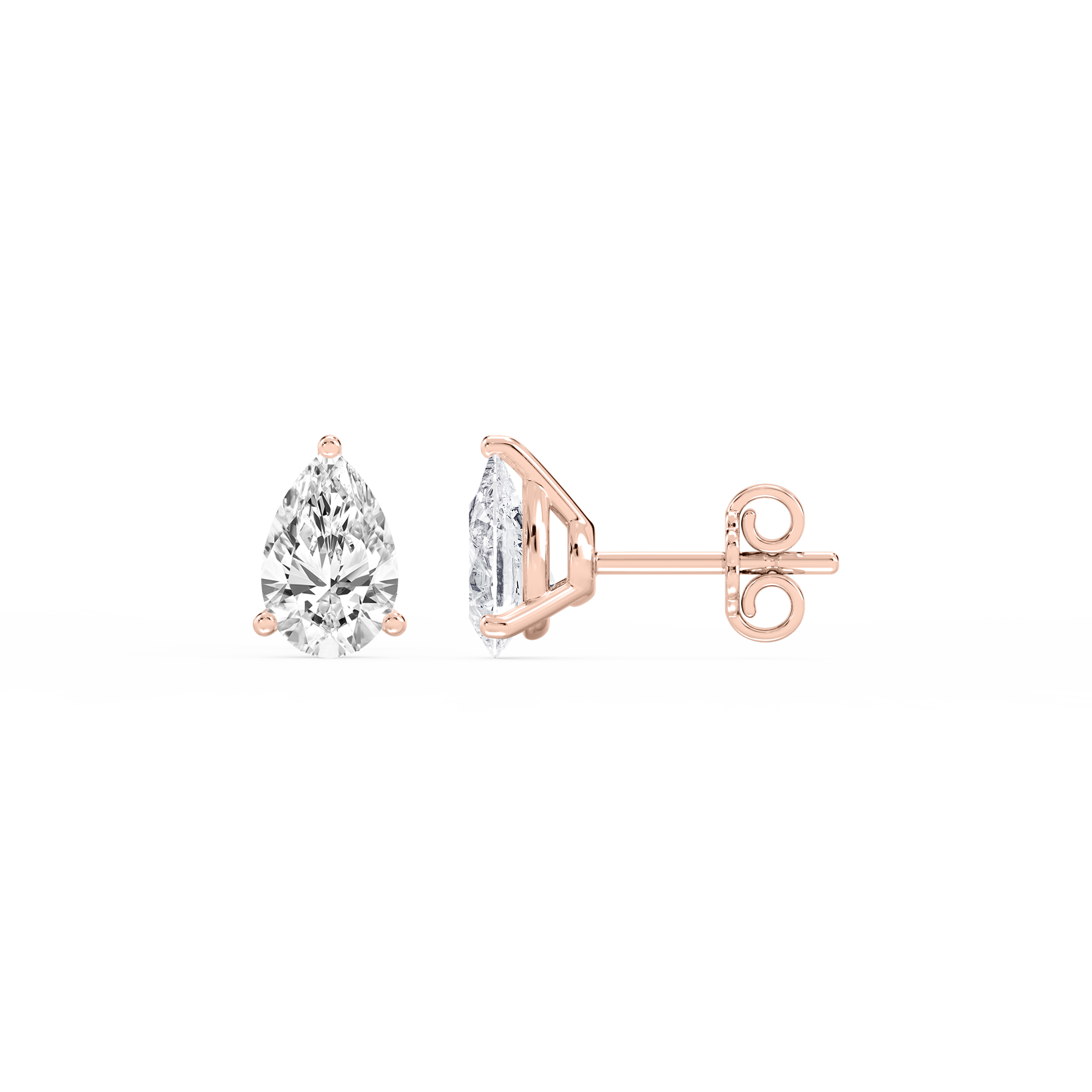 Lovea Martini Ohrstecker Steckverschluss – Tropfenschliff – Roségold