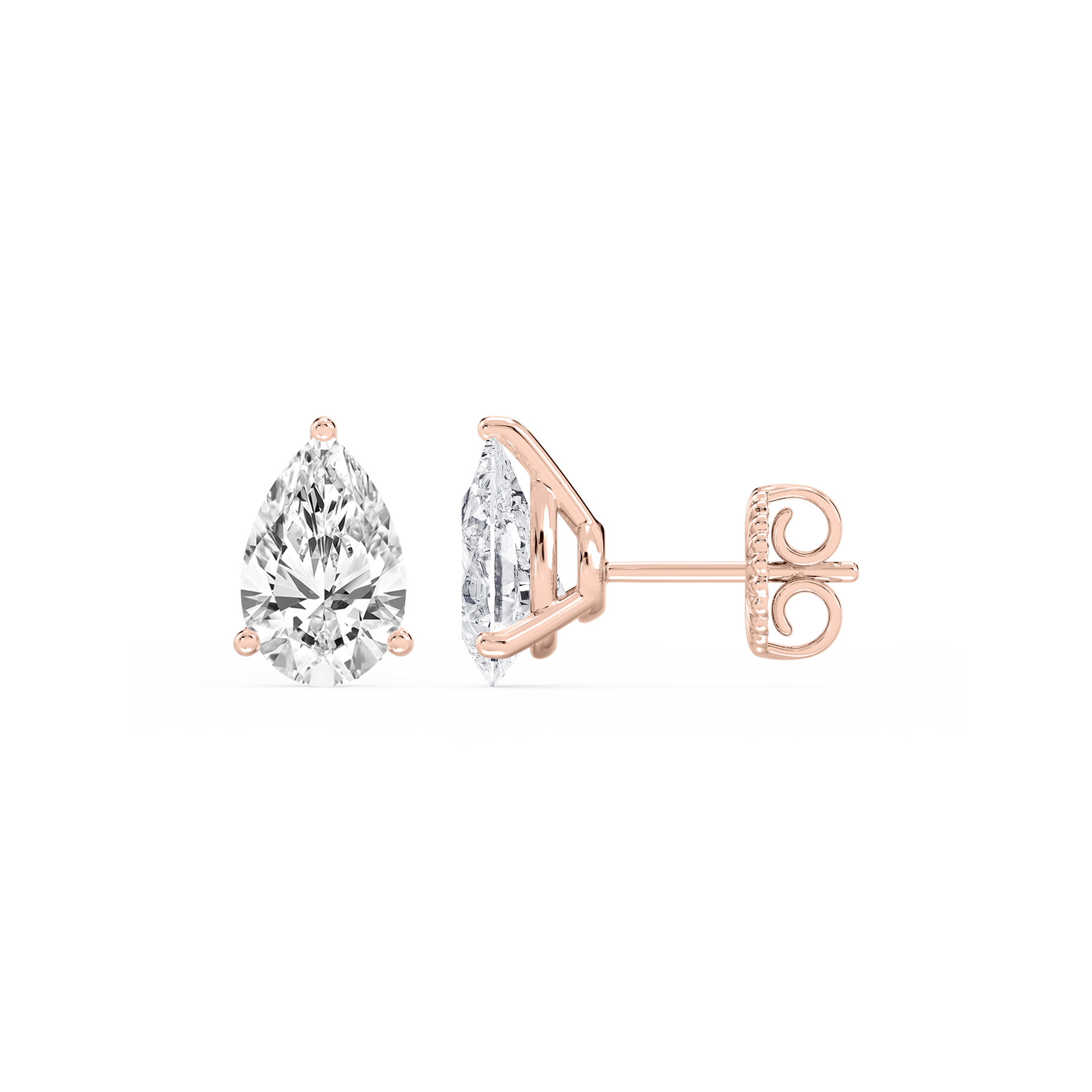 Lovea Martini Ohrstecker Steckverschluss – Tropfenschliff – Roségold