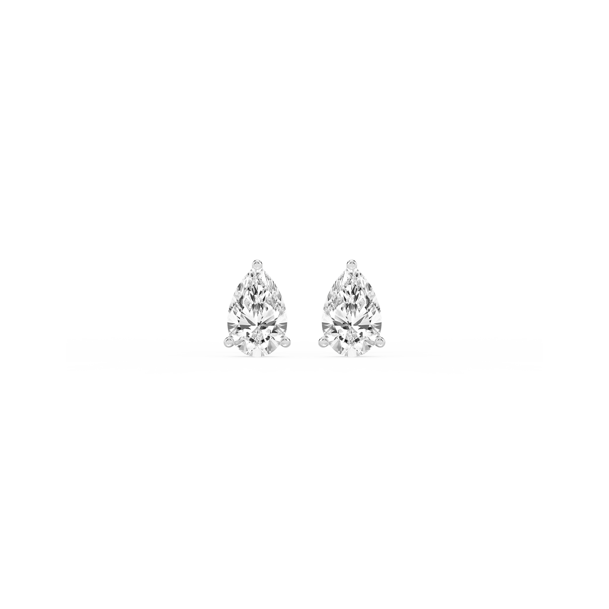 Lovea Martini Ohrstecker Steckverschluss – Tropfenschliff – Weißgold