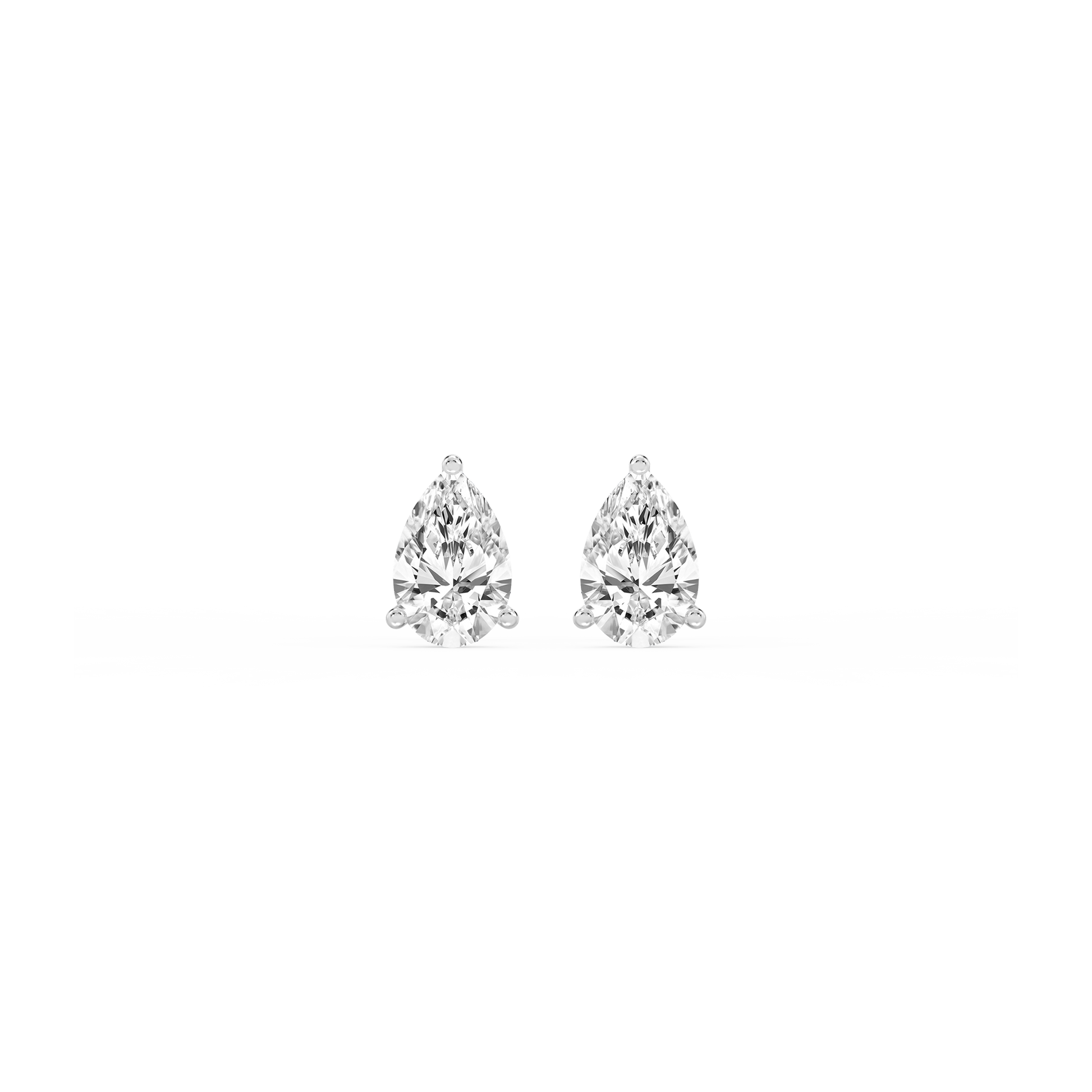 Lovea Martini Ohrstecker Steckverschluss – Tropfenschliff – Weißgold
