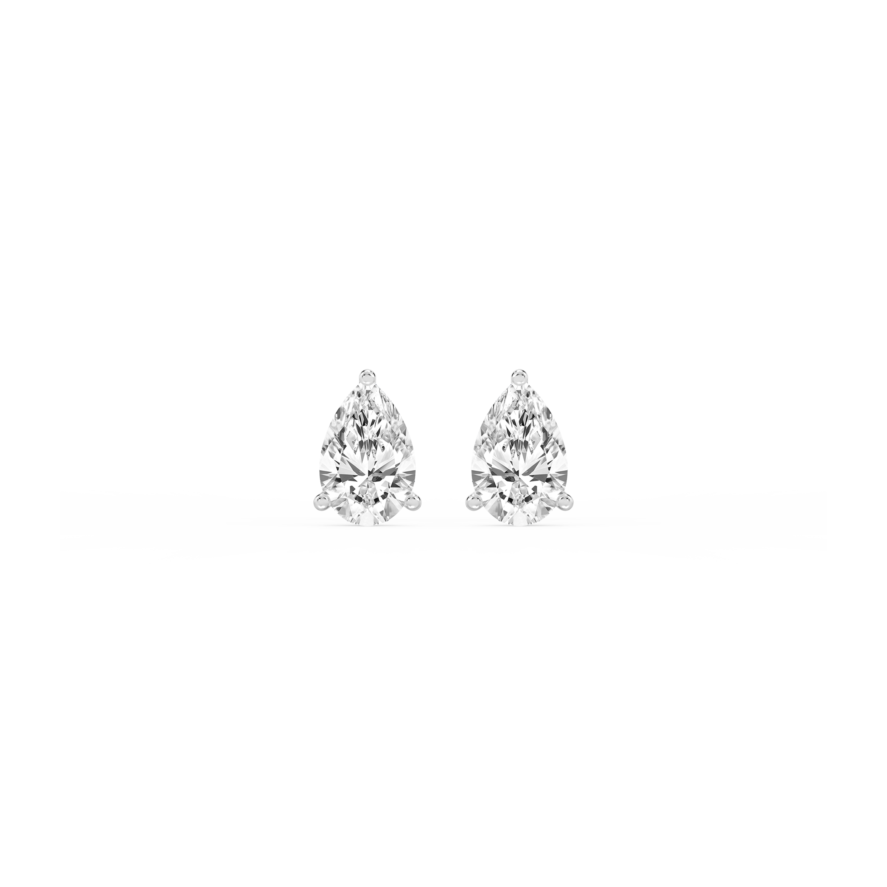 Lovea Martini Ohrstecker Steckverschluss – Tropfenschliff – Weißgold