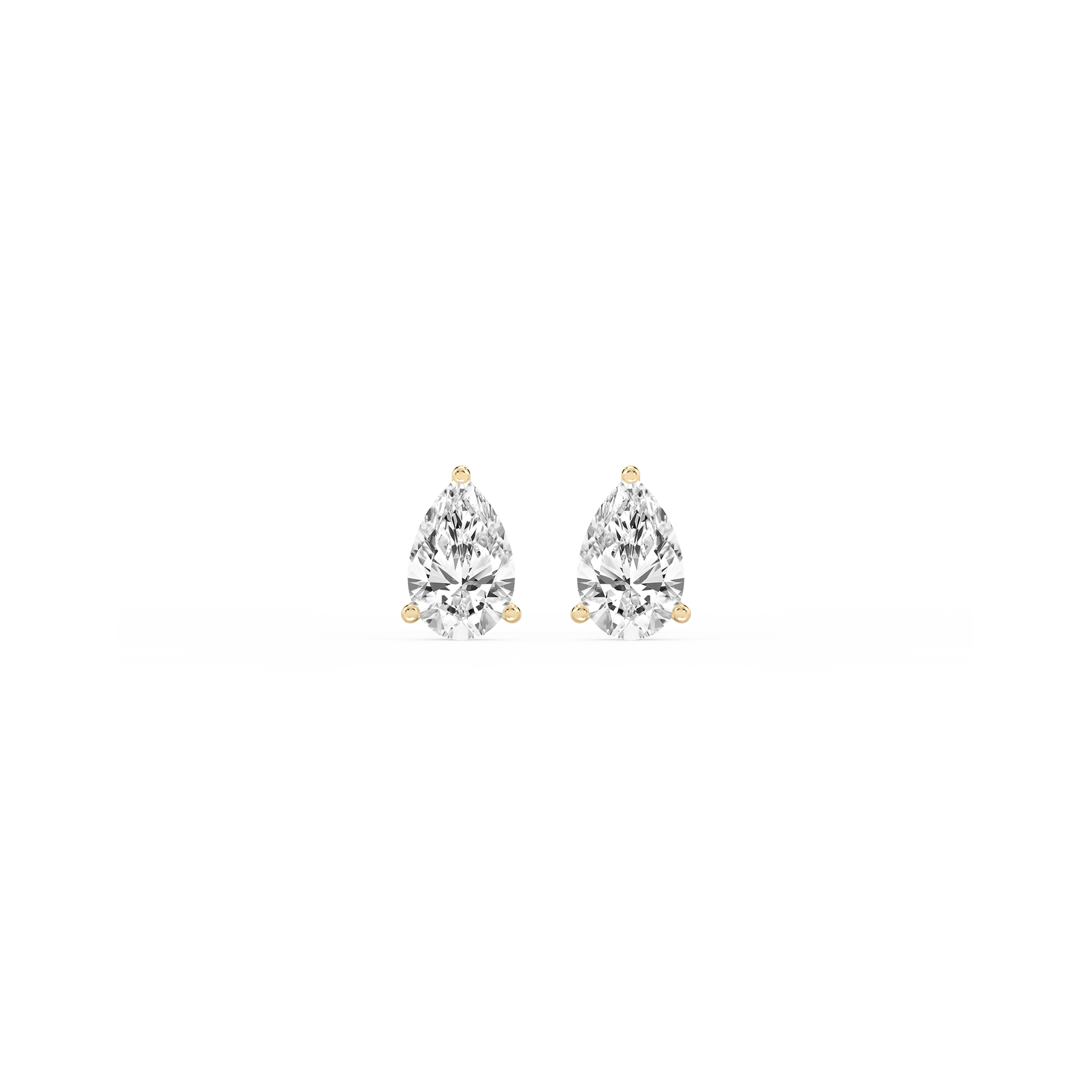 Lovea Martini Ohrstecker Steckverschluss – Tropfenschliff – Gelbgold