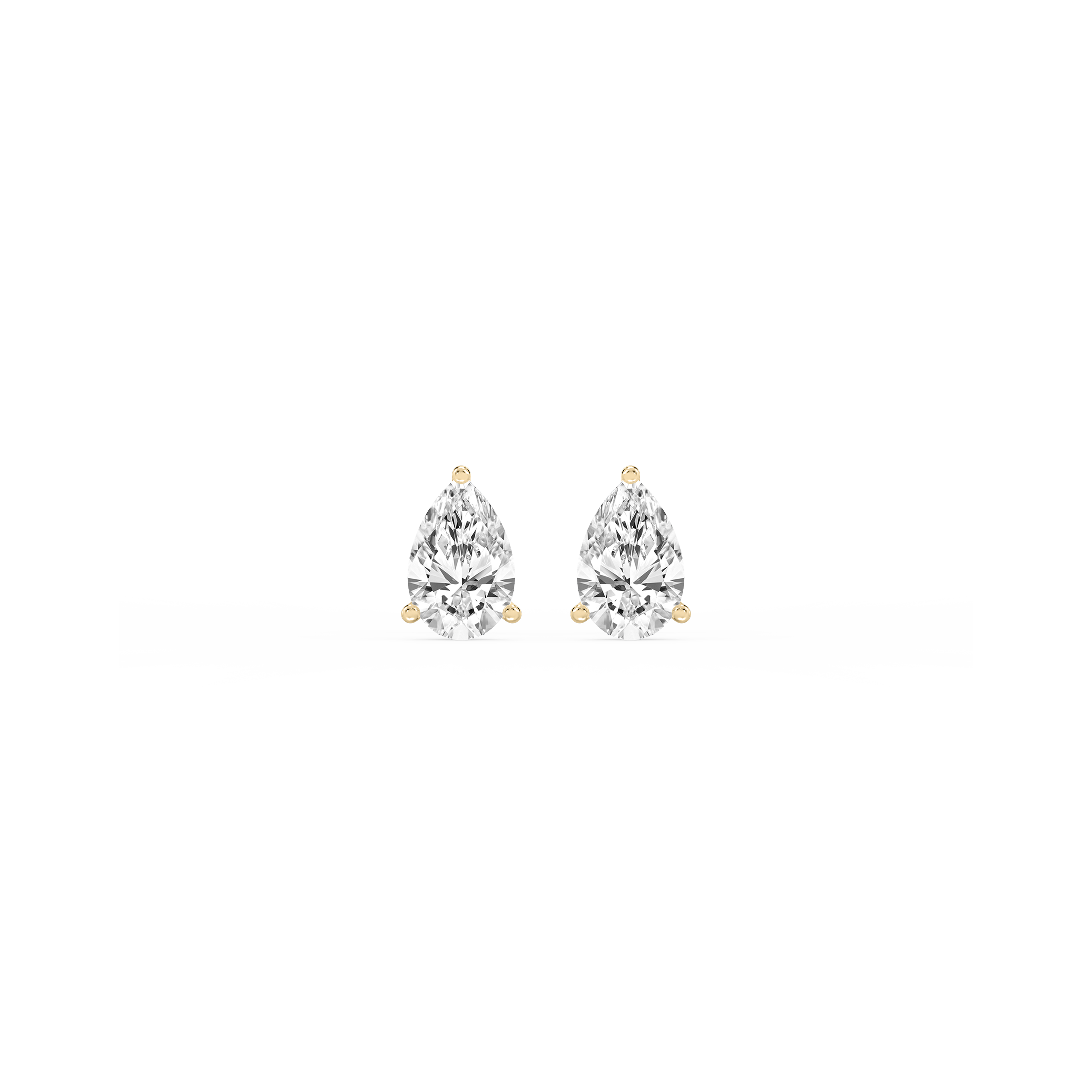 Lovea Martini Ohrstecker Steckverschluss – Tropfenschliff – Gelbgold