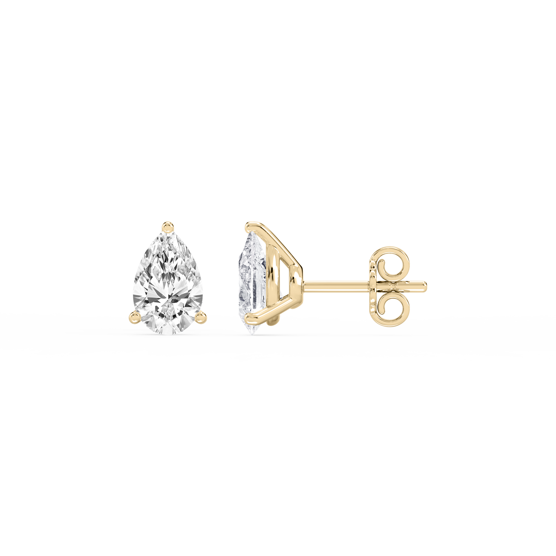 Lovea Martini Ohrstecker Steckverschluss – Tropfenschliff – Gelbgold