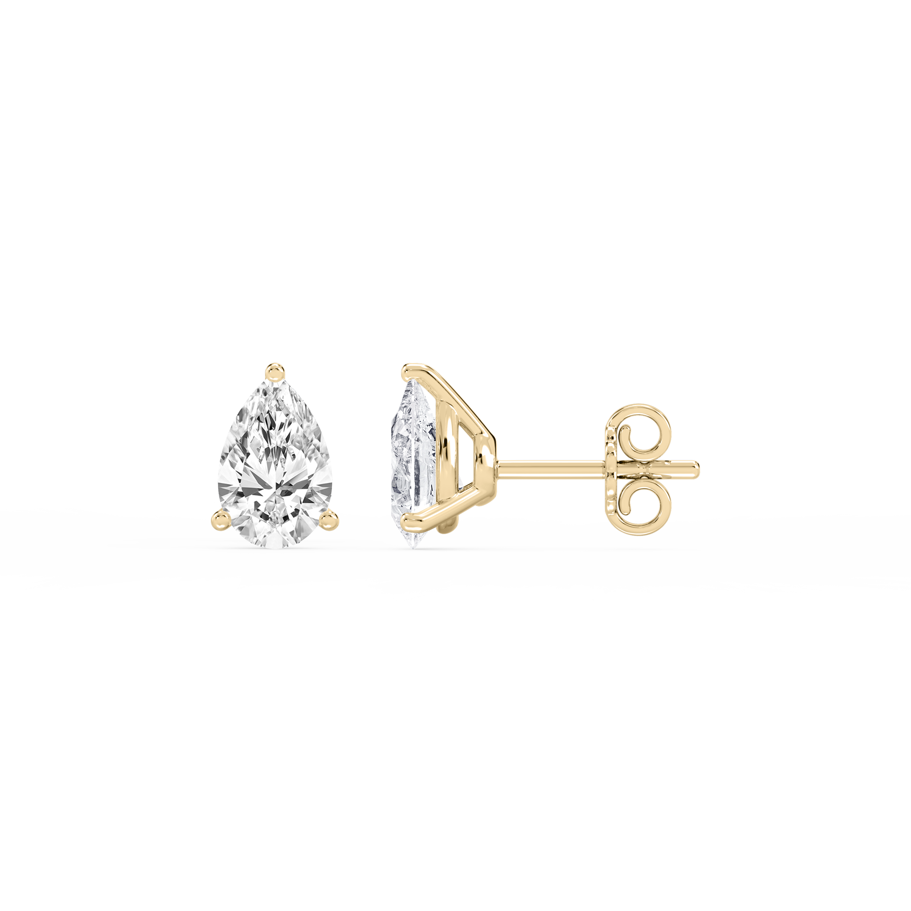 Lovea Martini Ohrstecker Steckverschluss – Tropfenschliff – Gelbgold