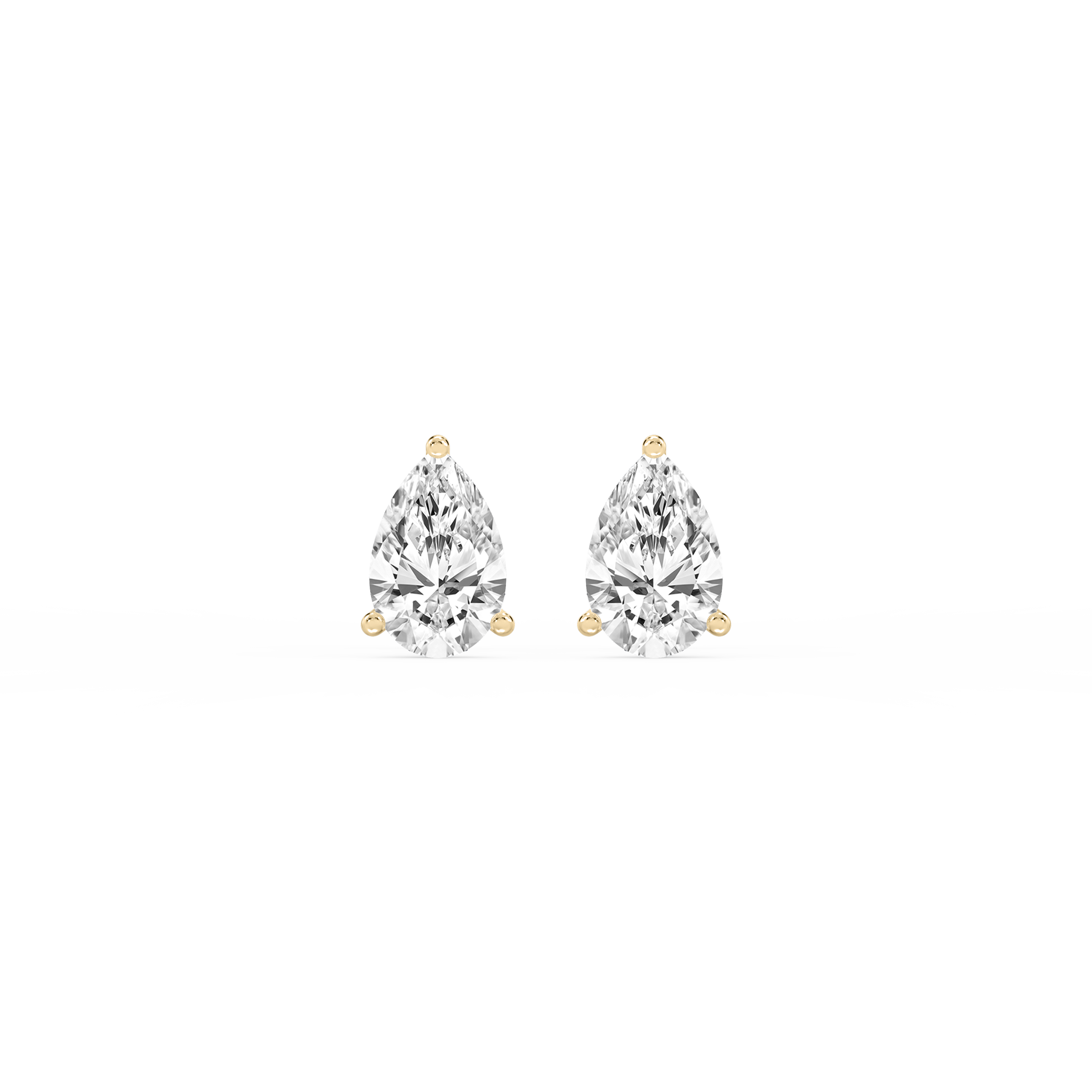 Lovea Martini Ohrstecker Steckverschluss – Tropfenschliff – Gelbgold