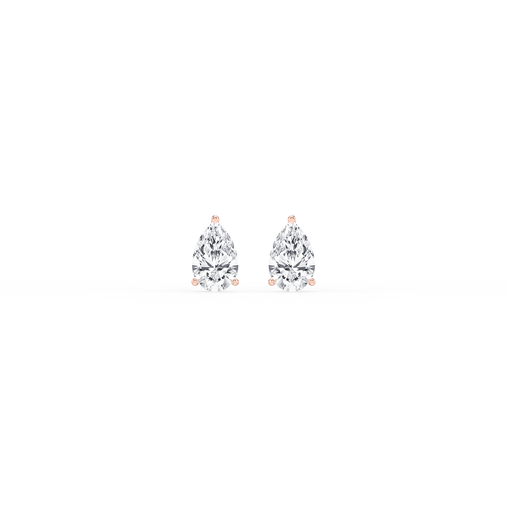 Lovea Martini Ohrstecker Schraubverschluss – Tropfenschliff – Roségold
