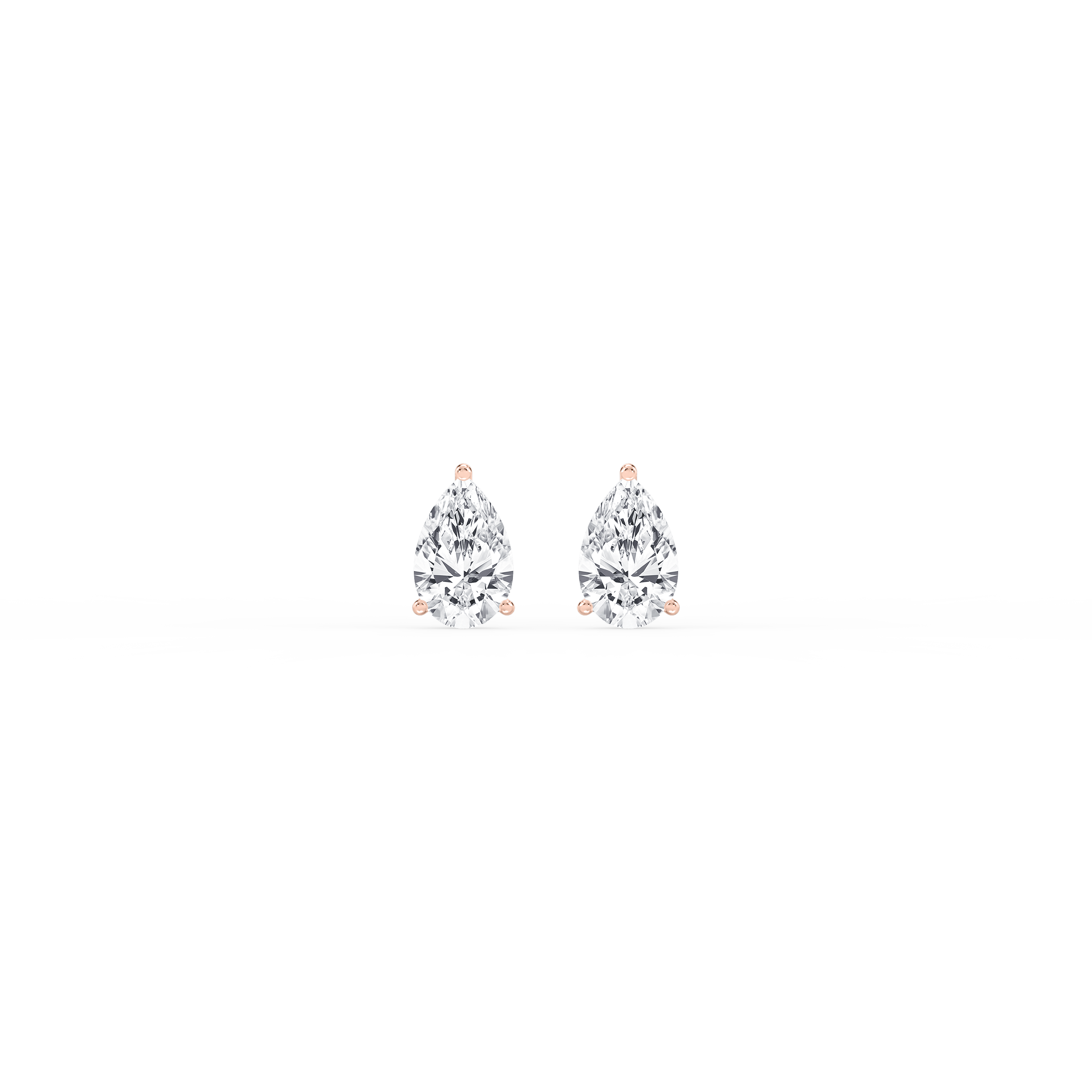 Lovea Martini Ohrstecker Schraubverschluss – Tropfenschliff – Roségold