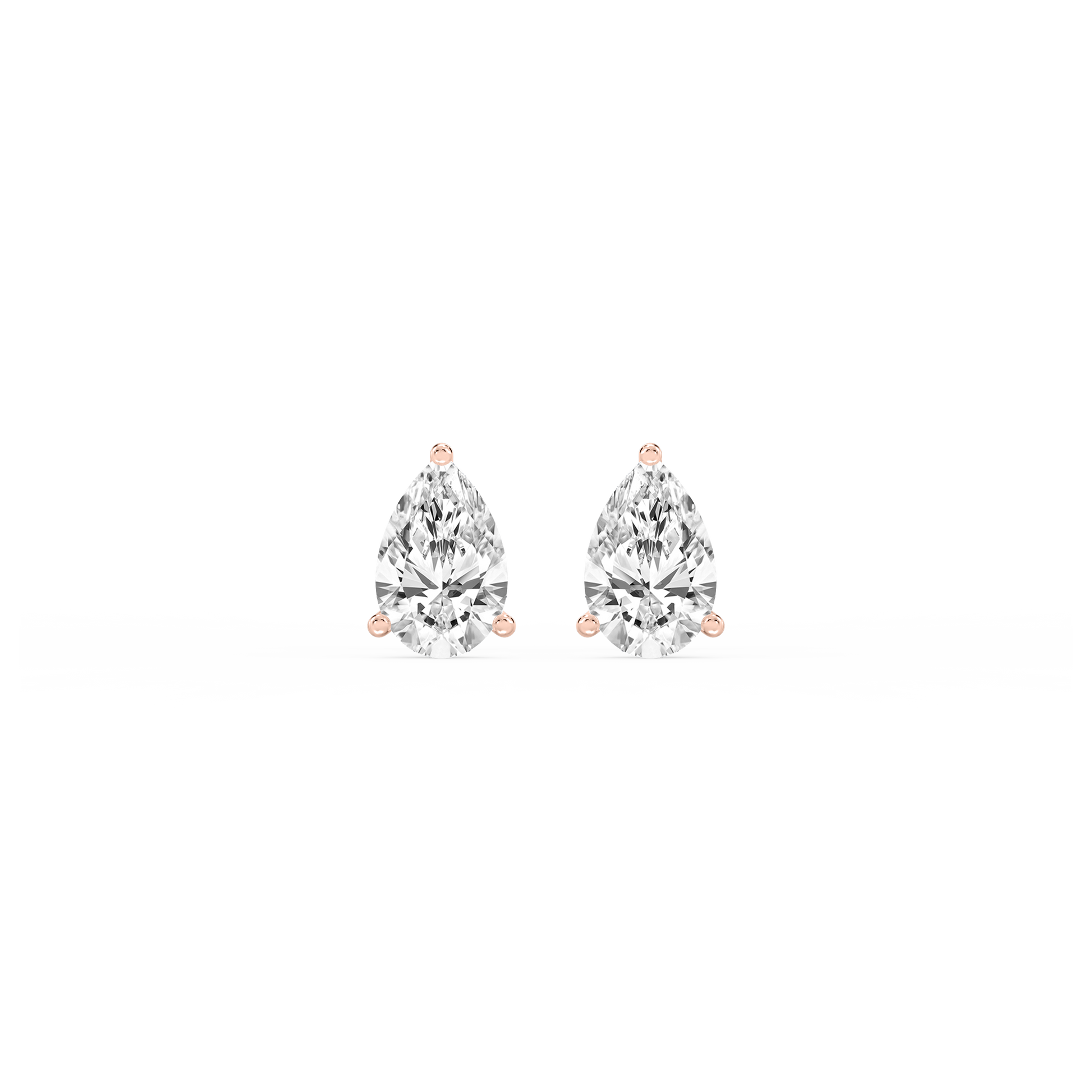 Lovea Martini Ohrstecker Schraubverschluss – Tropfenschliff – Roségold