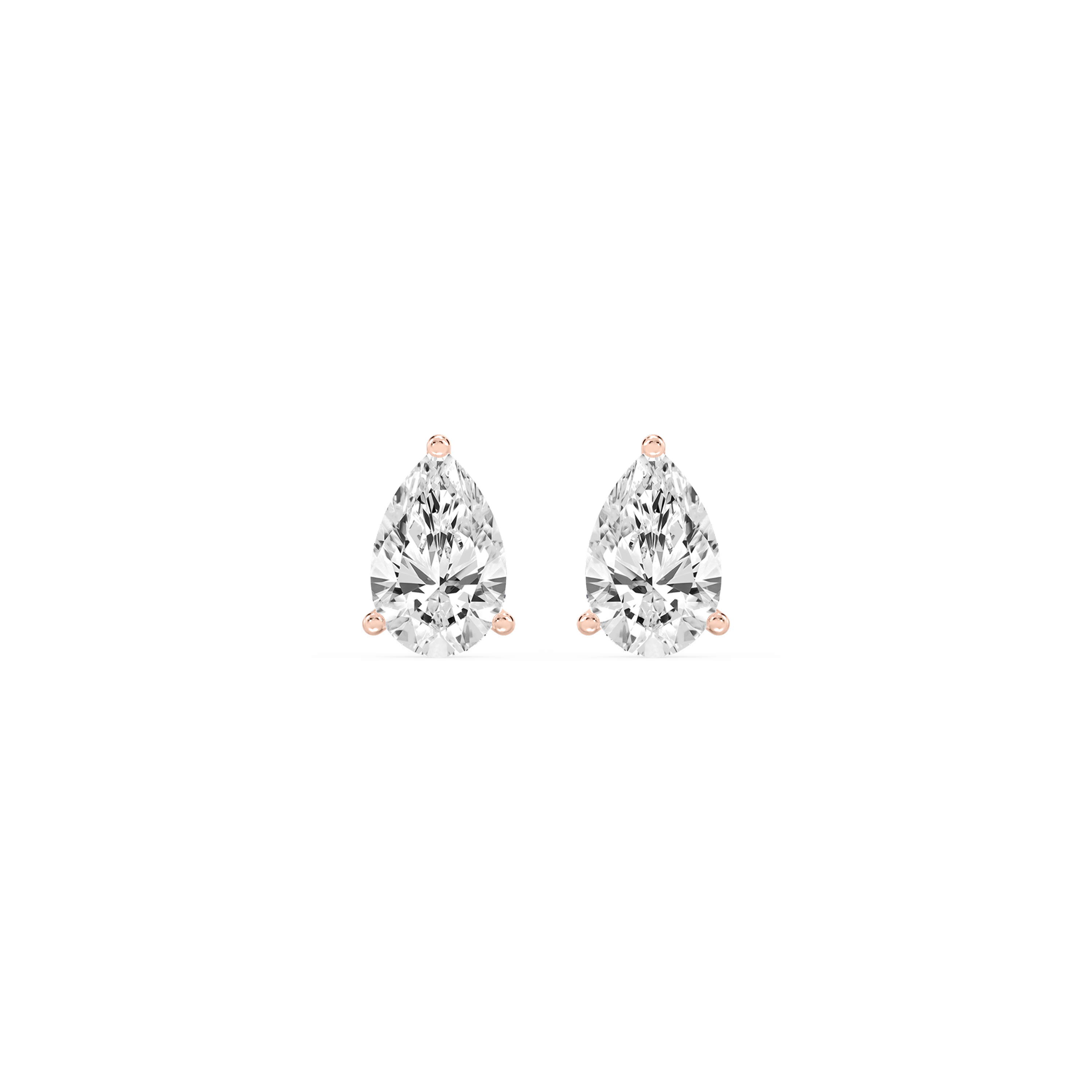 Lovea Martini Ohrstecker Schraubverschluss – Tropfenschliff – Roségold