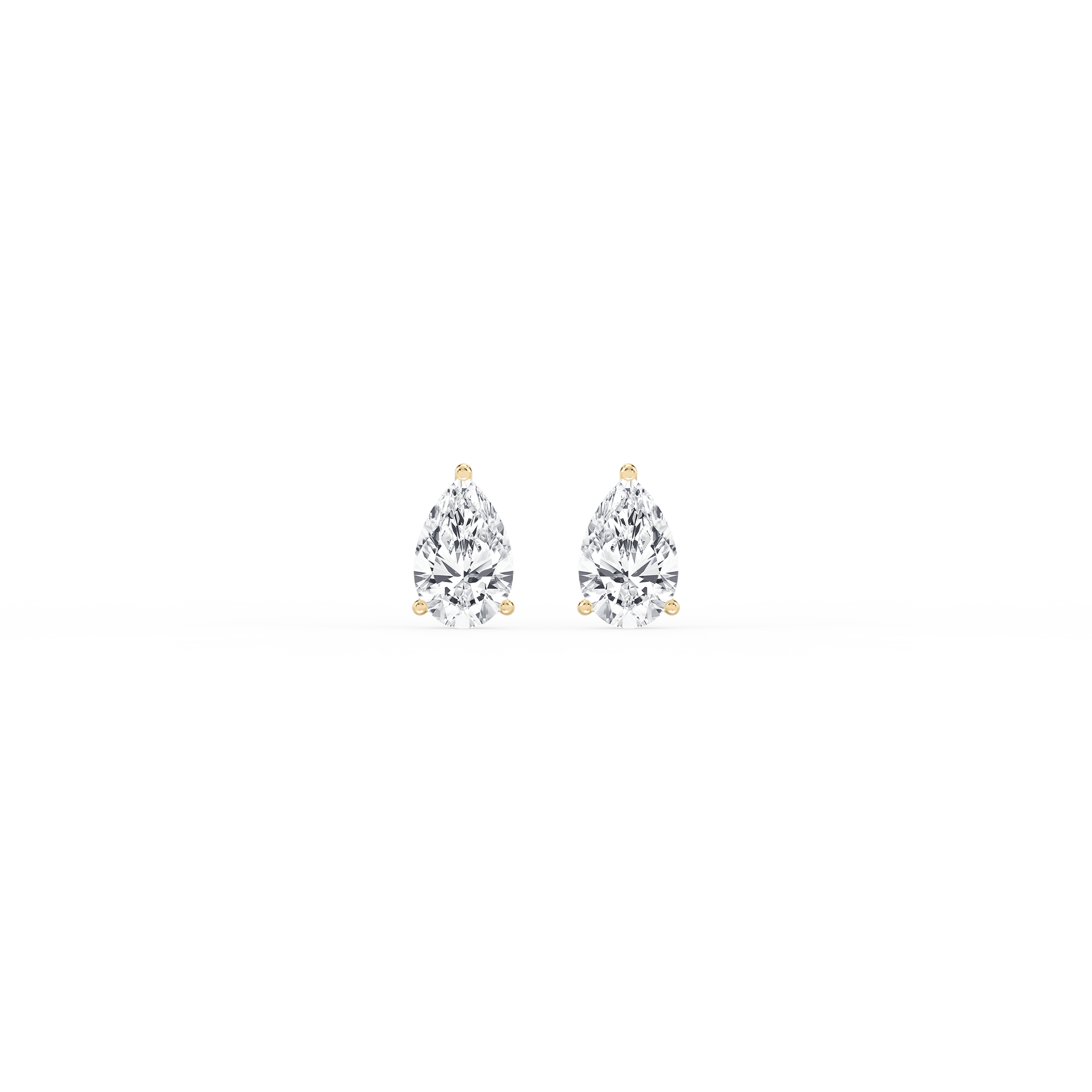 Lovea Martini Ohrstecker Schraubverschluss – Tropfenschliff – Gelbgold