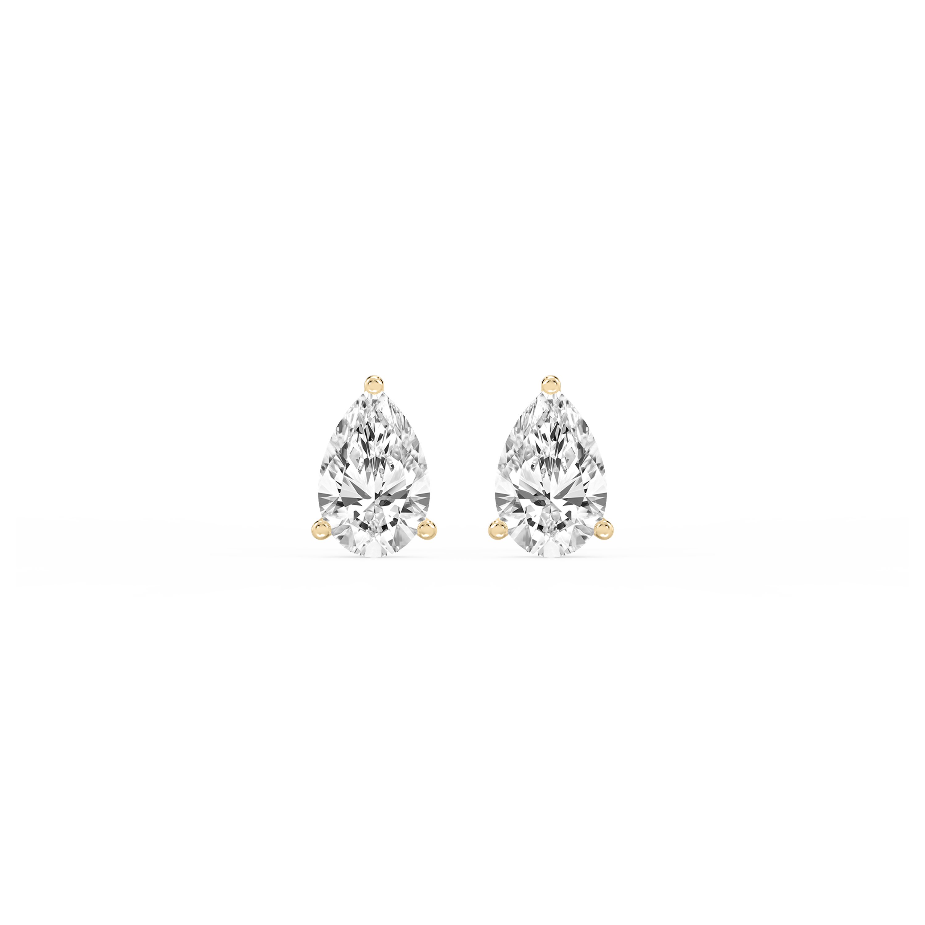 Lovea Martini Ohrstecker Schraubverschluss – Tropfenschliff – Gelbgold