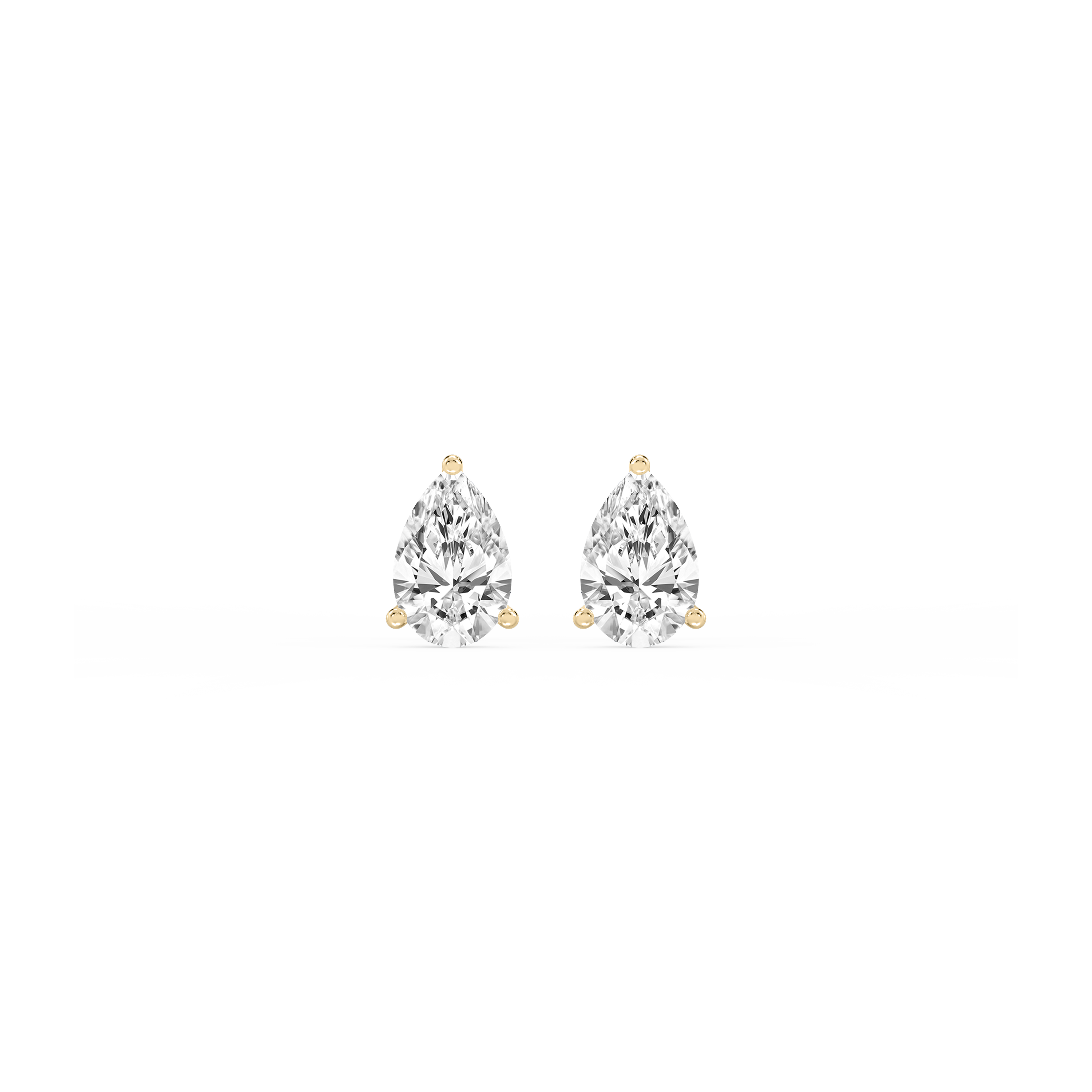 Lovea Martini Ohrstecker Schraubverschluss – Tropfenschliff – Gelbgold
