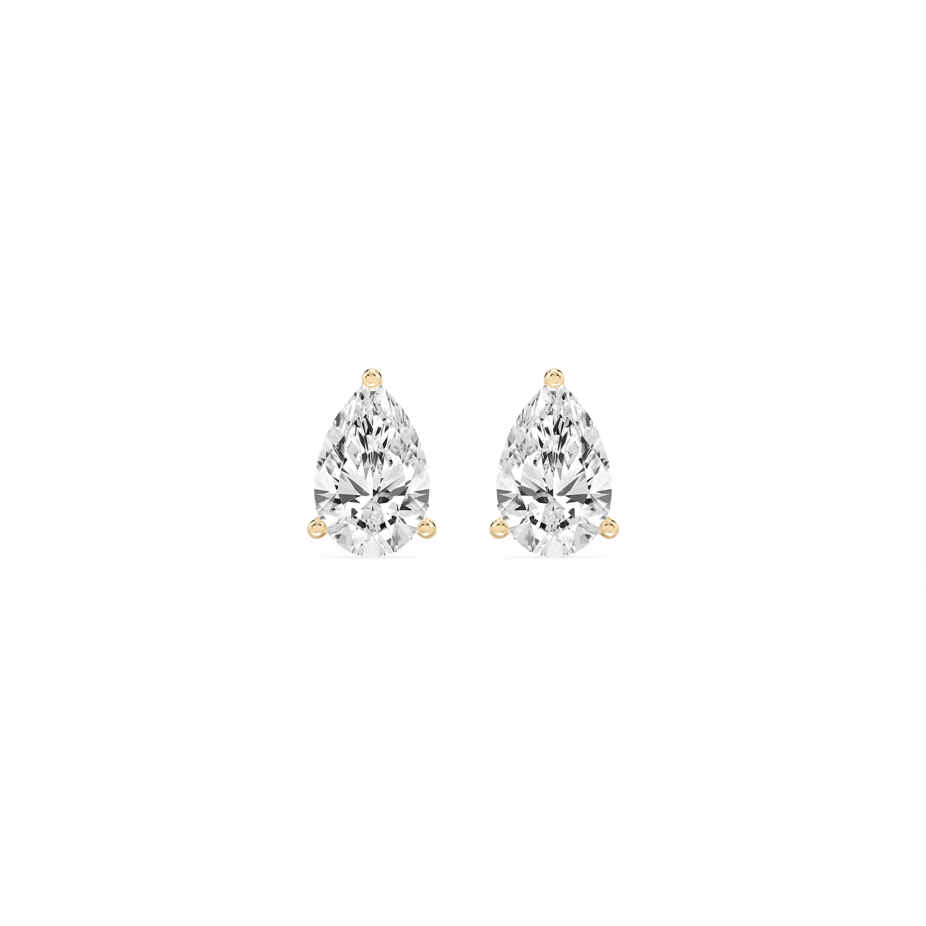Lovea Martini Ohrstecker Schraubverschluss – Tropfenschliff – Gelbgold