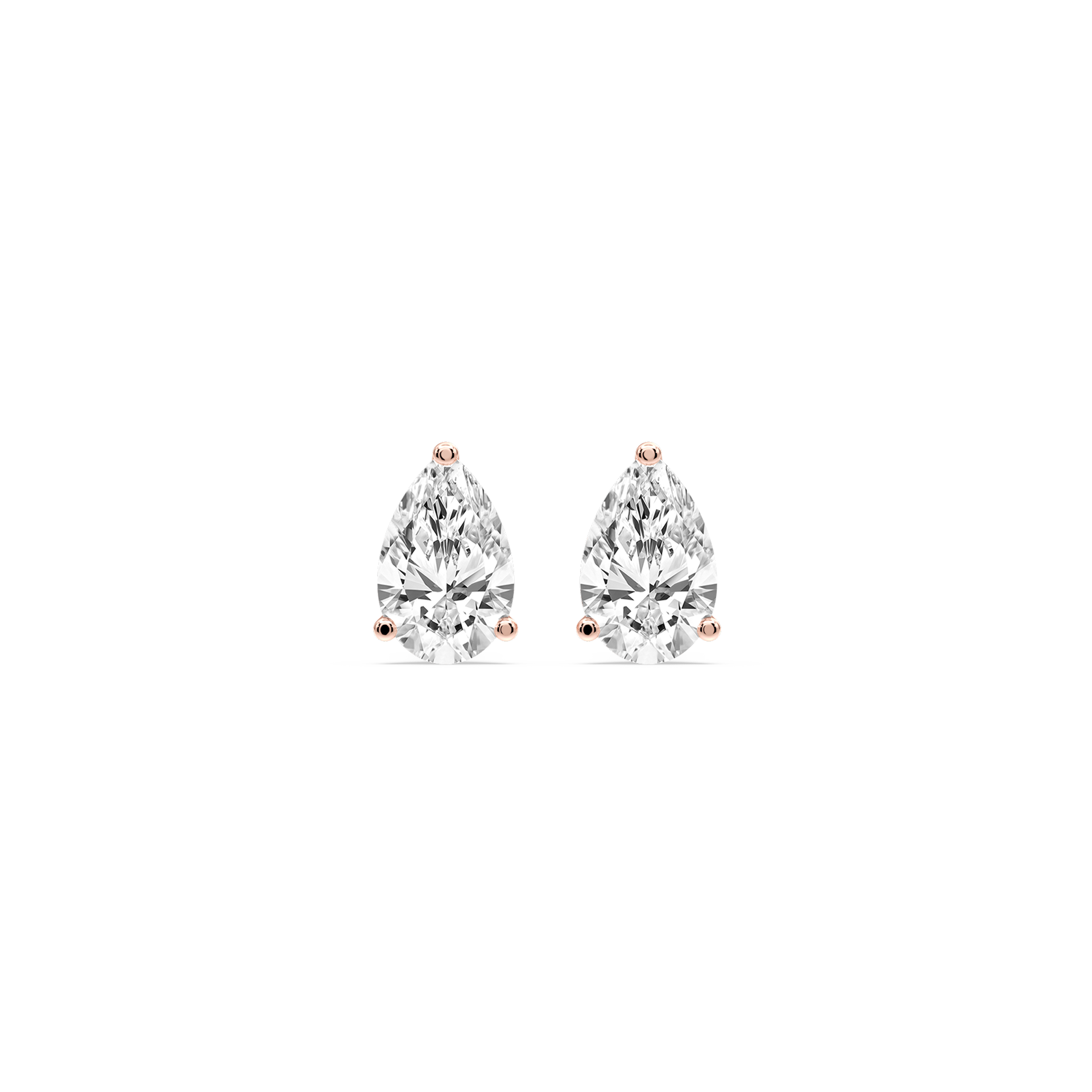 Lovea Martini Ohrstecker Sicherheitsverschluss – Tropfenschliff – Roségold