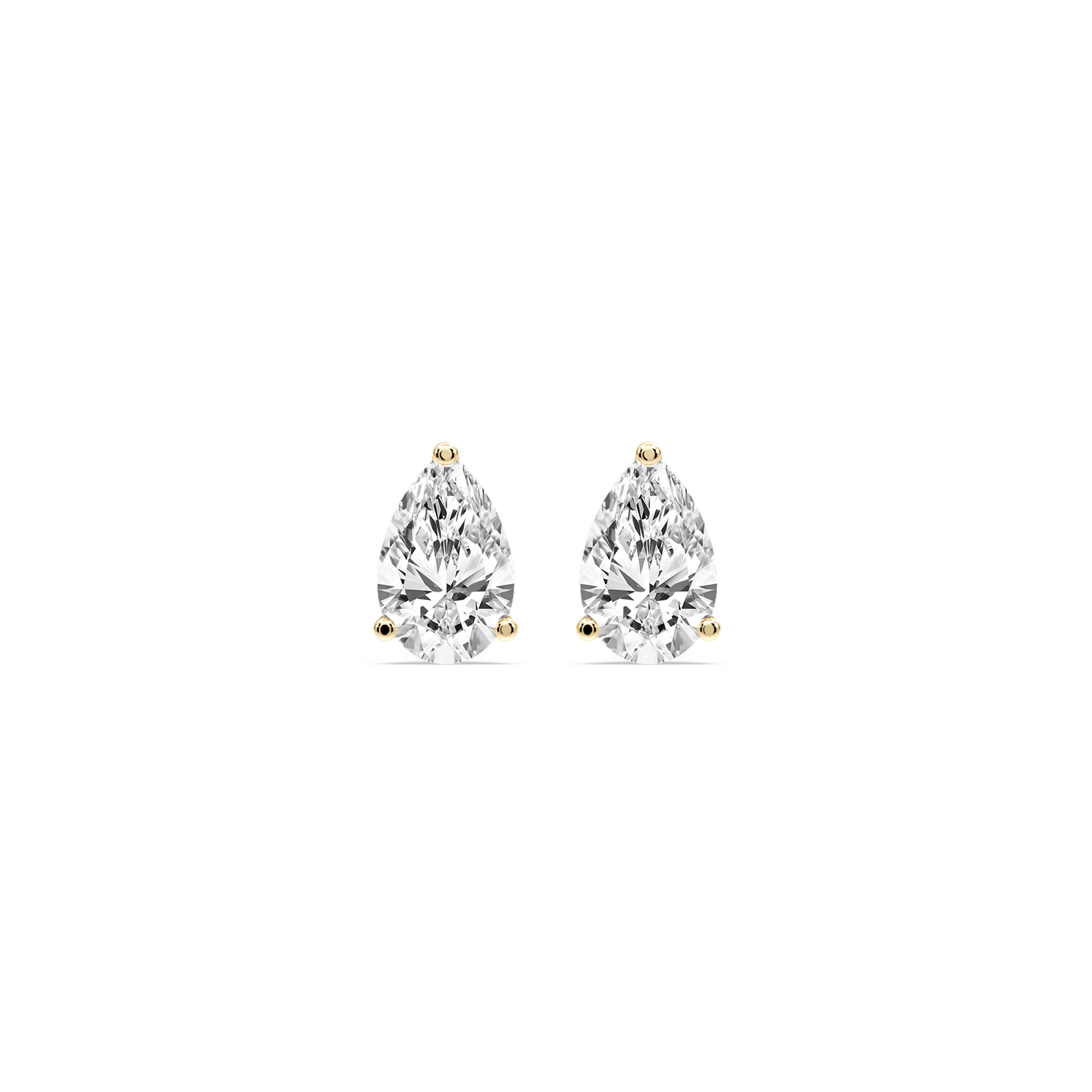 Lovea Martini Ohrstecker Sicherheitsverschluss – Tropfenschliff – Gelbgold
