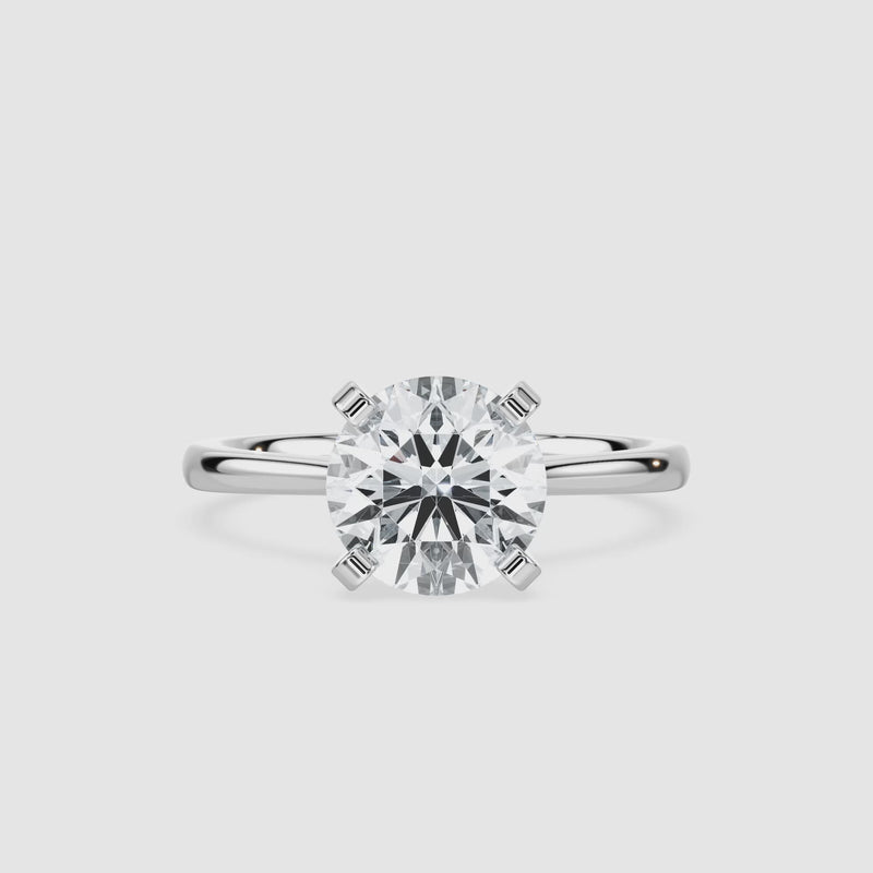 Marie Kathedrale-Solitaire Verlobungsring – Rundschliff – Weißgold – Video