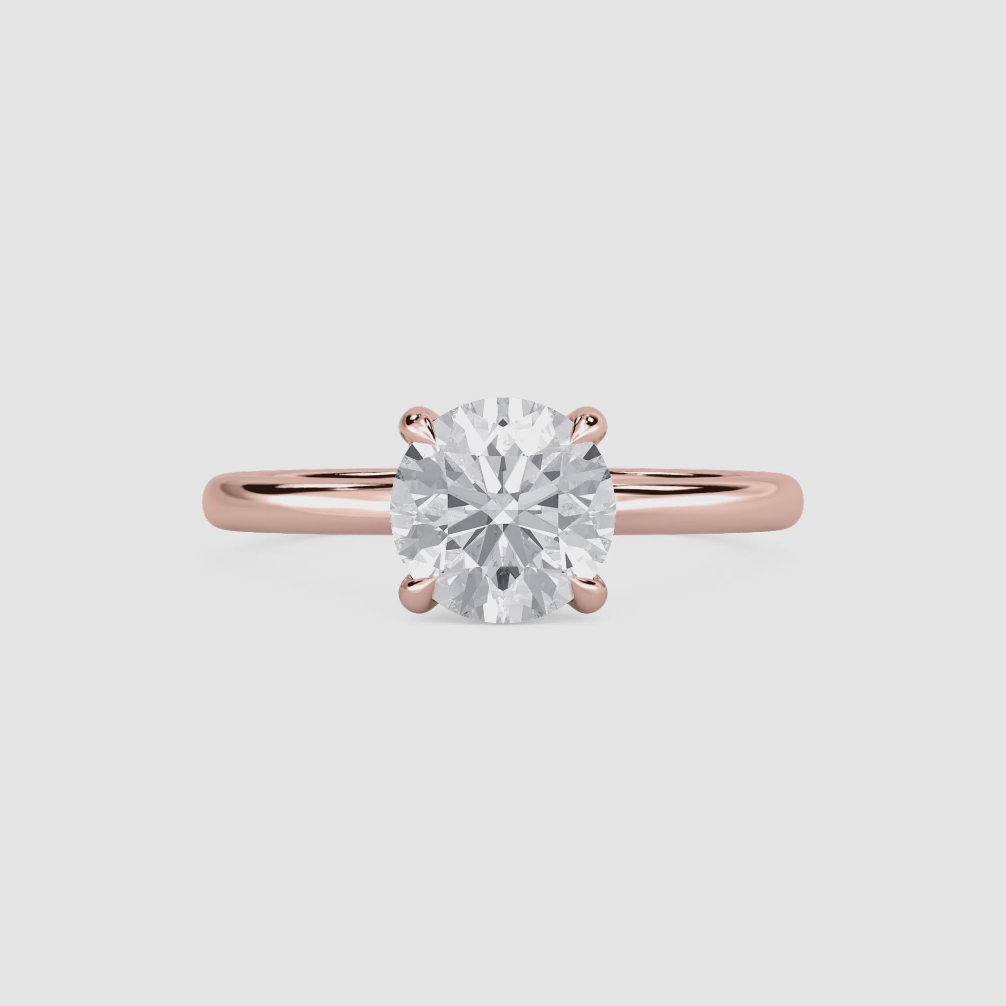 Video laden: Maggie Solitaire Verlobungsring – Rundschliff – Roségold – Video