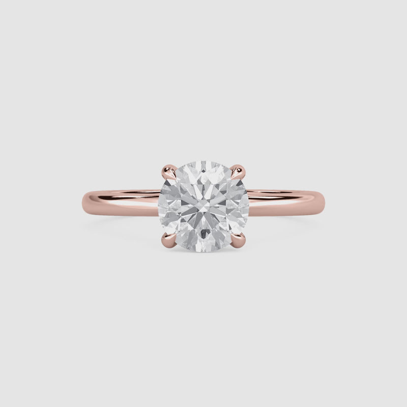 Maggie Solitaire Verlobungsring – Rundschliff – Roségold – Video