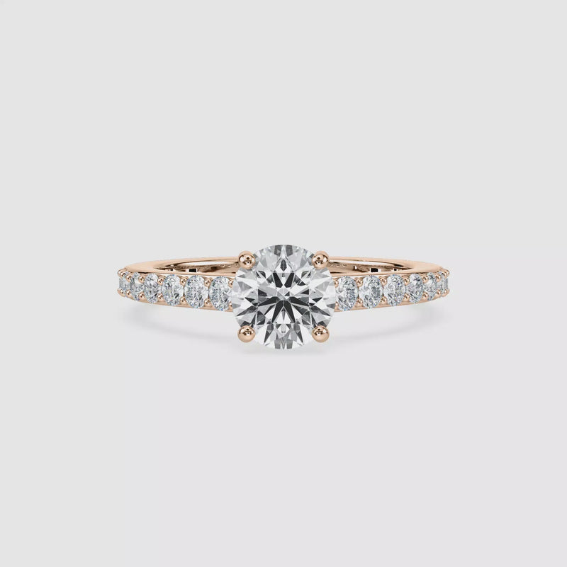 Angel Hidden Halo Verlobungsring – Rundschliff – Roségold – Video