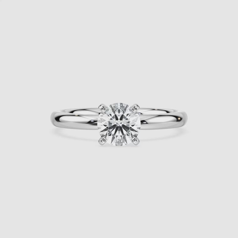 Lauren Solitaire Verlobungsring – Rundschliff – Weißgold – Video