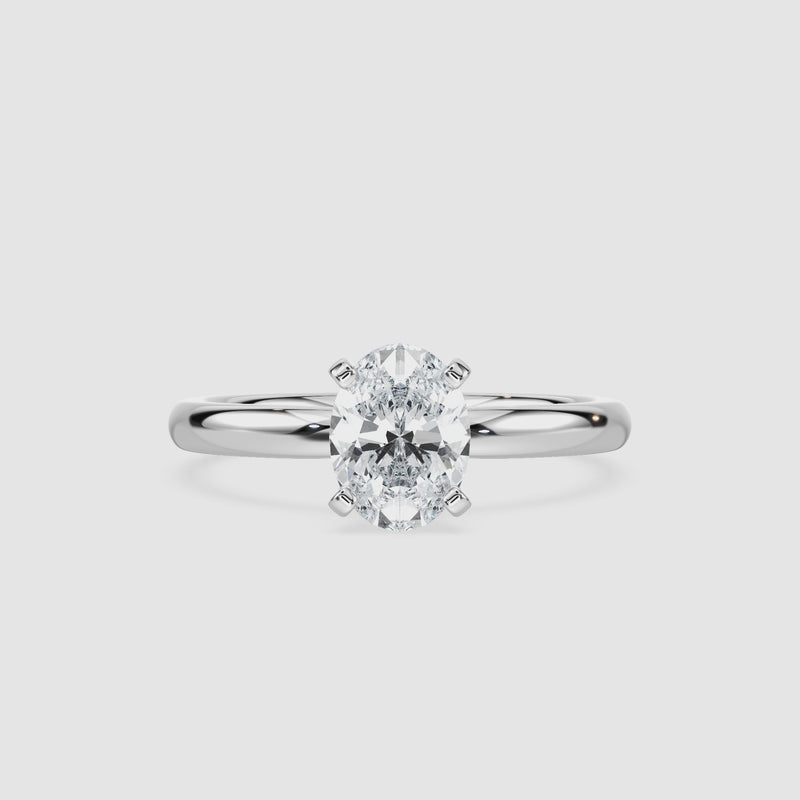 Lauren Solitaire Verlobungsring – Ovalschliff – Weißgold – Video