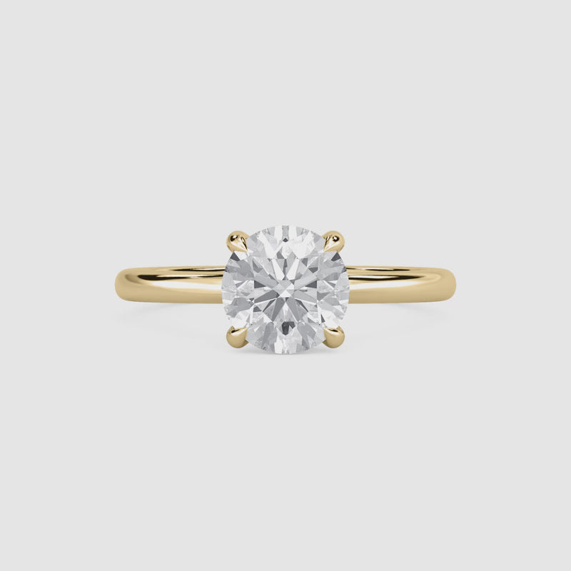 Maggie Solitaire Verlobungsring – Rundschliff – Gelbgold – Video
