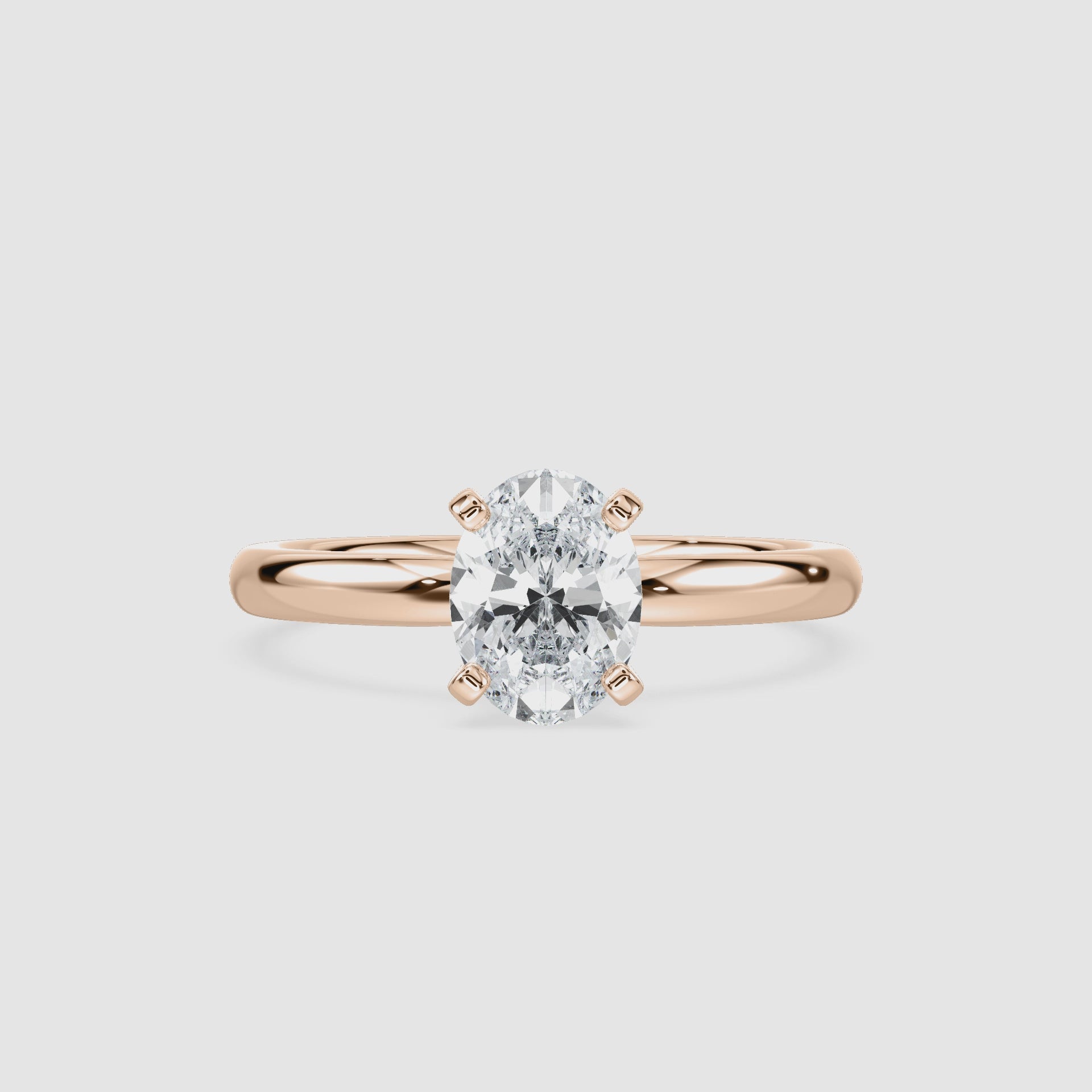 Video laden: Lauren Solitaire Verlobungsring – Ovalschliff – Roségold – Video