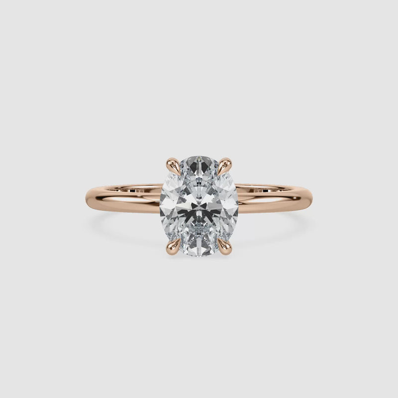 Maggie Solitaire Verlobungsring – Ovalschliff – Roségold – Video