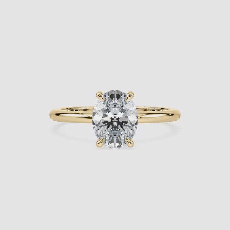 Maggie Solitaire Verlobungsring – Ovalschliff – Gelbgold – Video