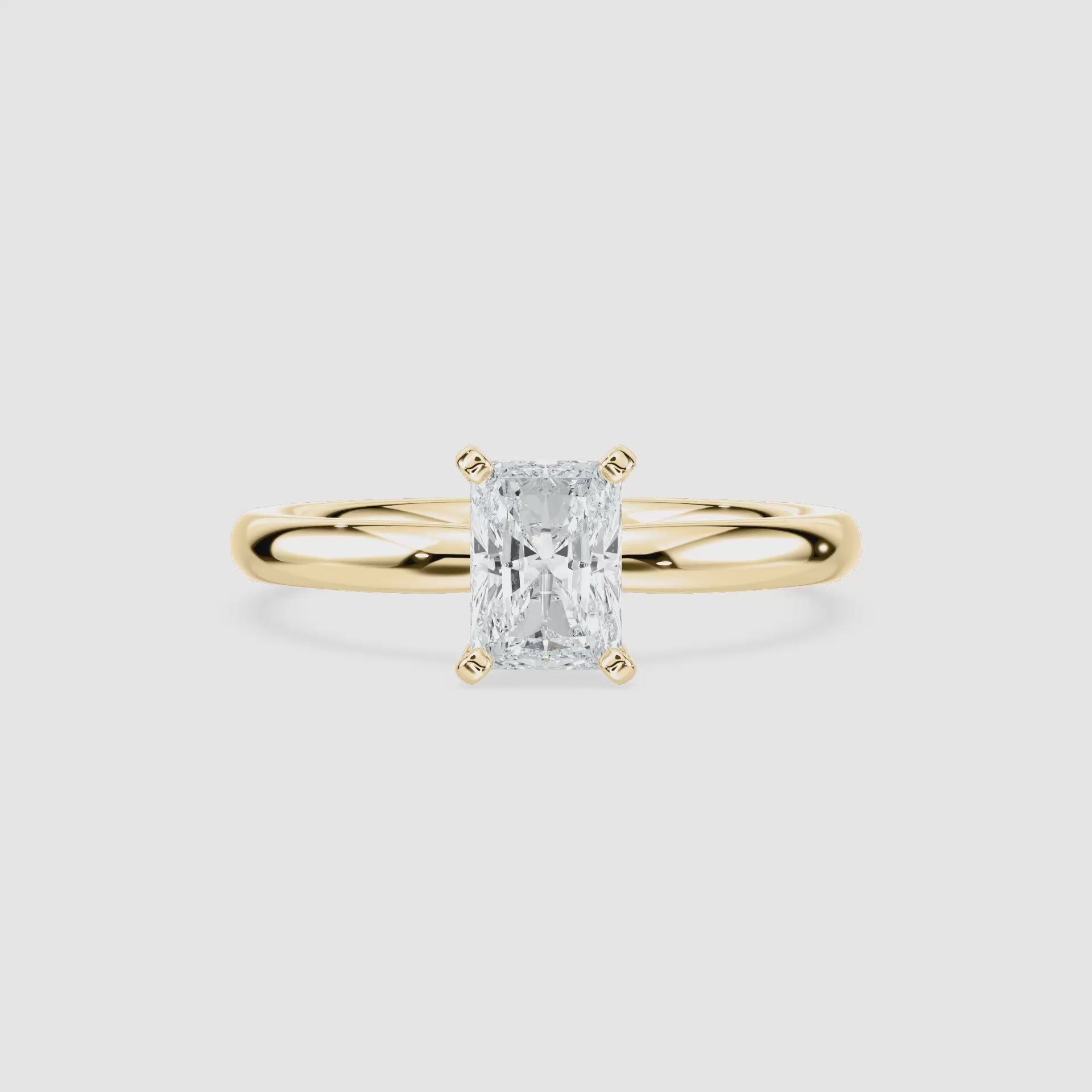 Video laden: Lauren Solitaire Verlobungsring – Radiantschliff – Video