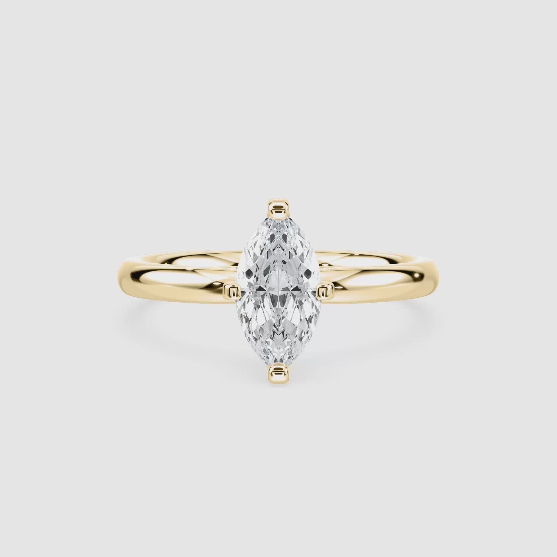Video laden: Lauren Solitaire Verlobungsring – Marquiseschliff – Video