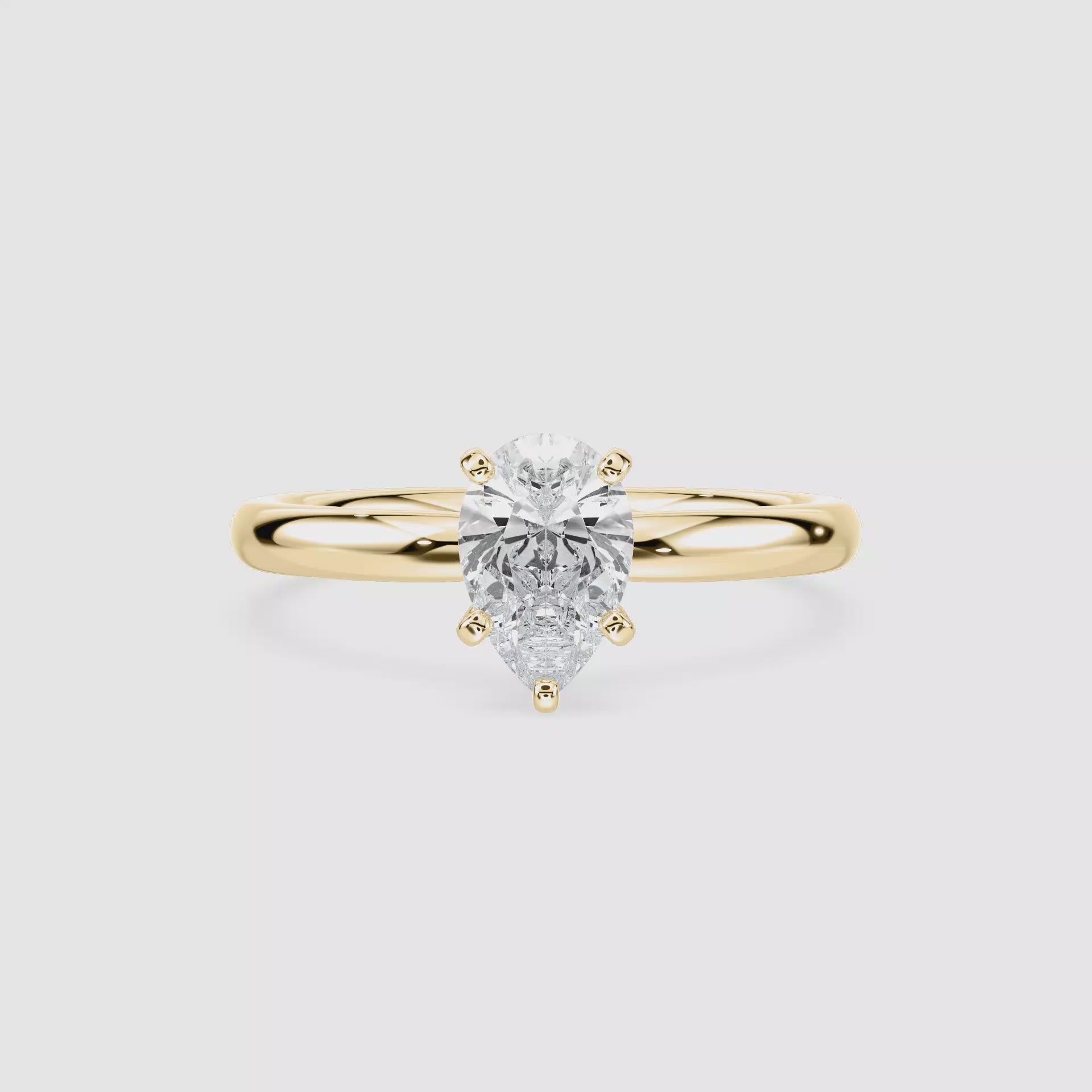 Video laden: Lauren Solitaire Verlobungsring – Tropfenschliff – Video